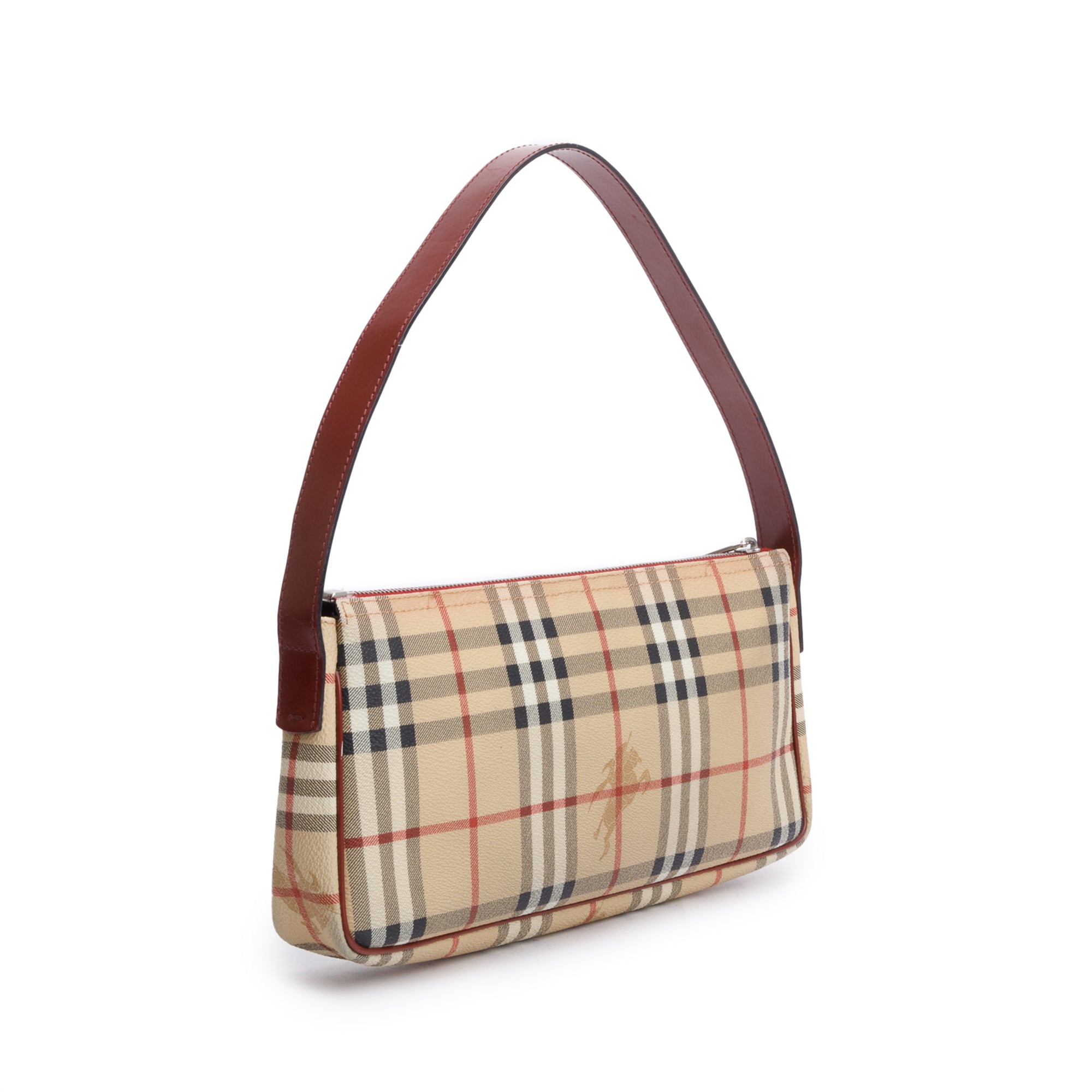 Burberry Haymarket Check Canvas Shoulder Bag