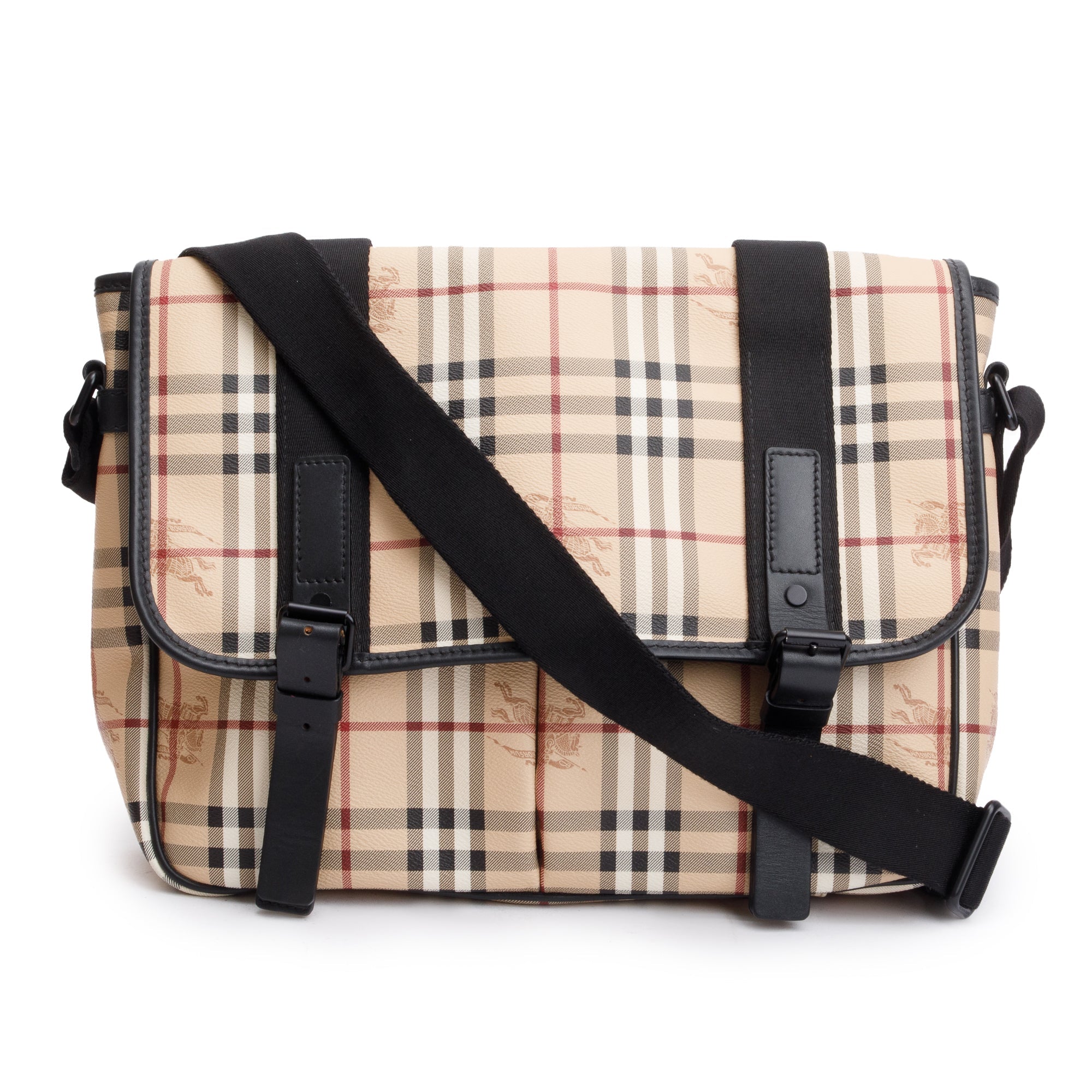 Burberry Haymarket Check Coated Canvas Messenger Bag