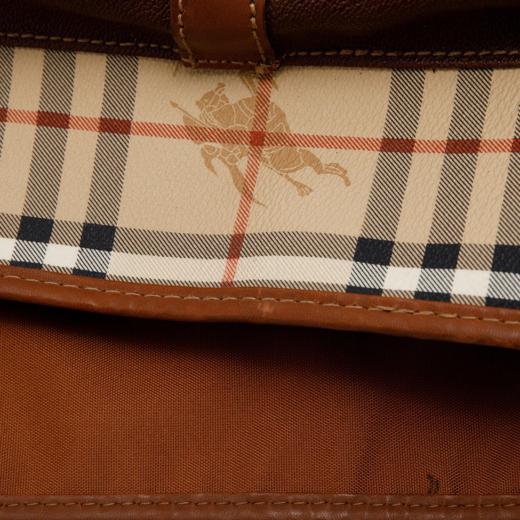 Burberry Haymarket Check Garment Bag w/ 2 Hangers