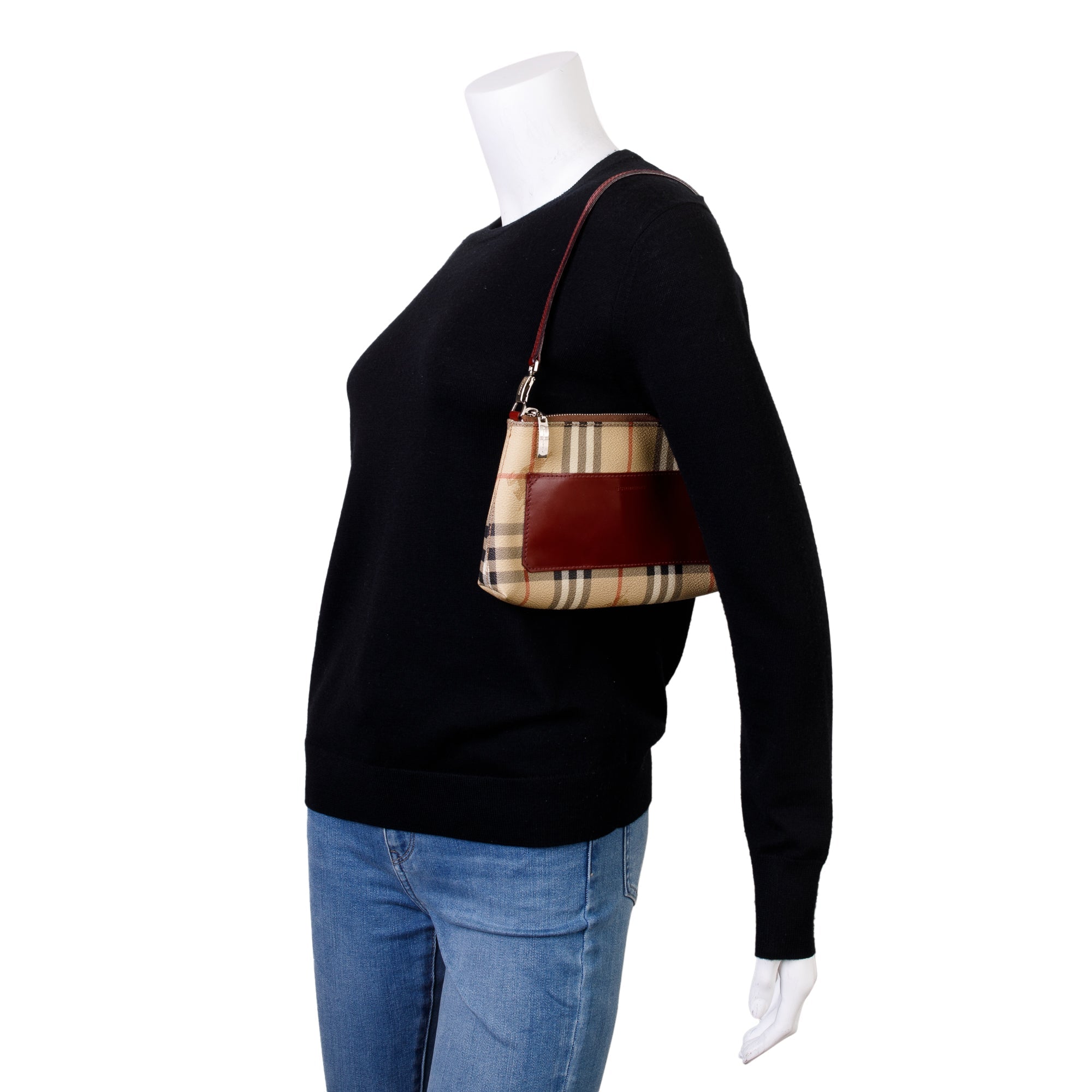 Burberry Haymarket Check Pochette Bag