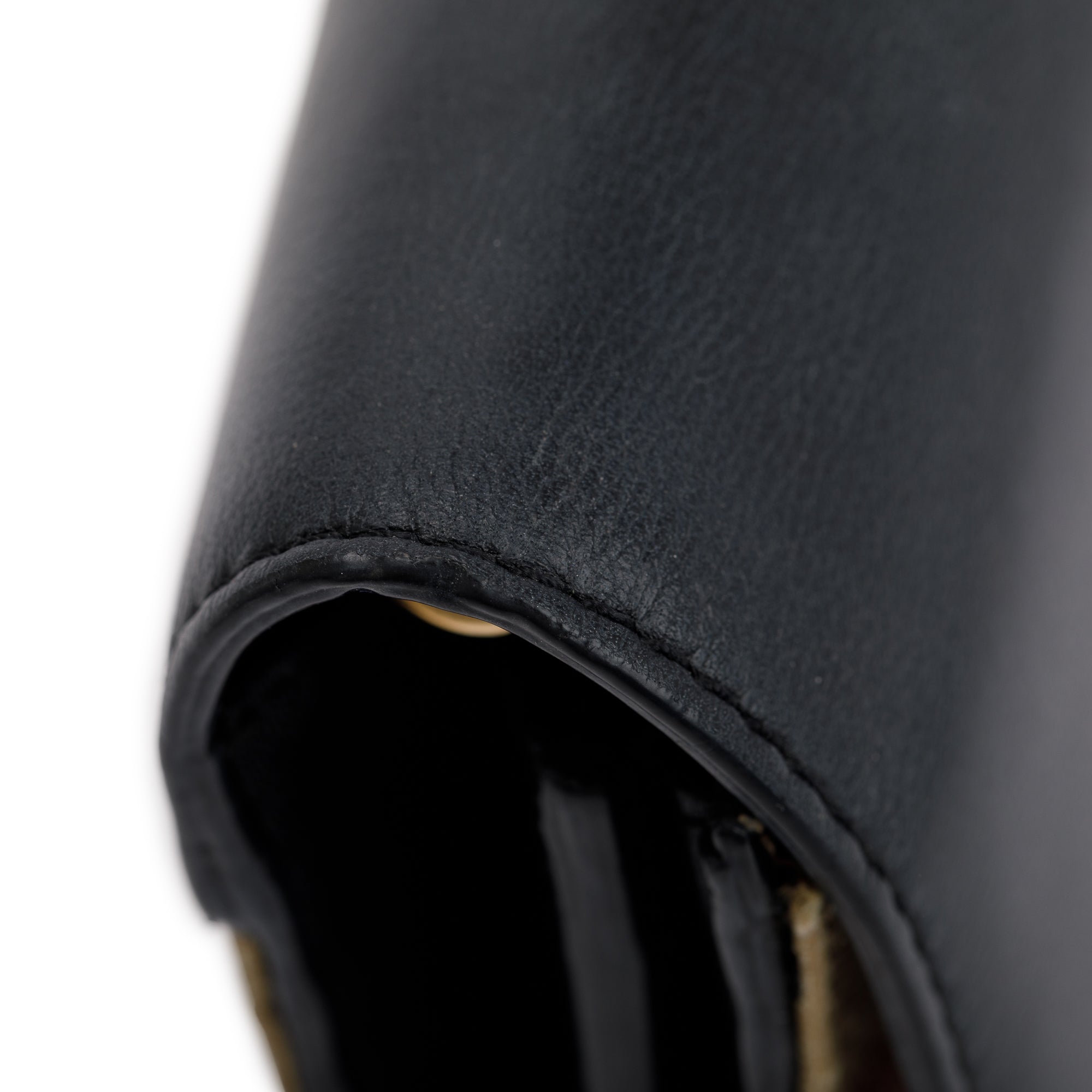 Burberry House Check Black Calfskin Leather Henley Wallet on Chain