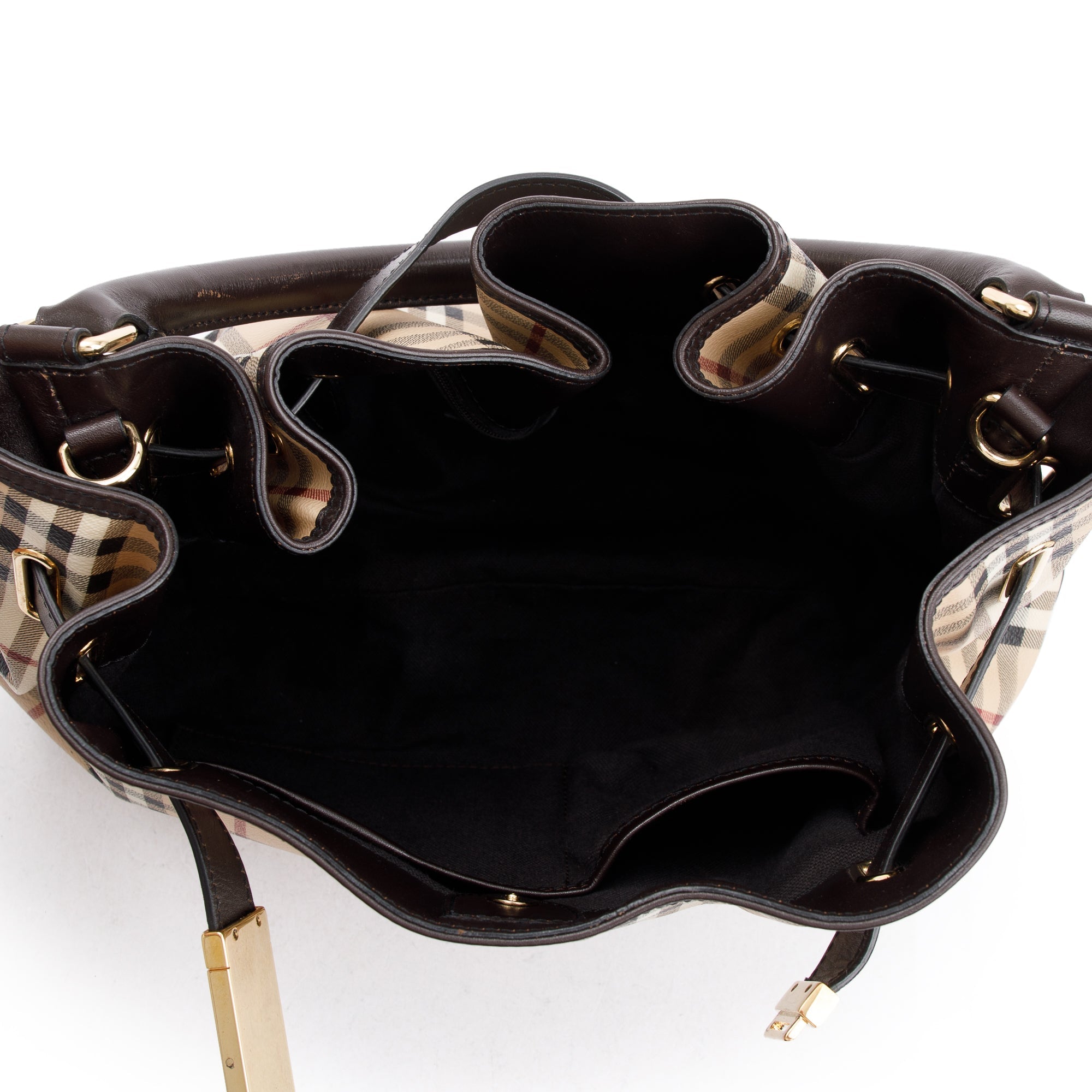 Burberry House Check Canvas Medium Willenmore Hobo Bag w/ Strap