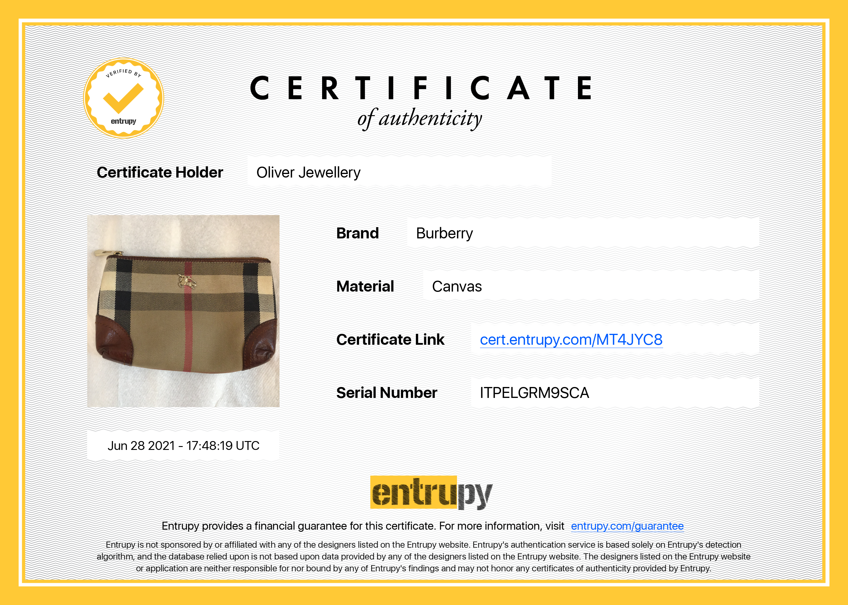 Burberry House Check Cosmetic Pouch