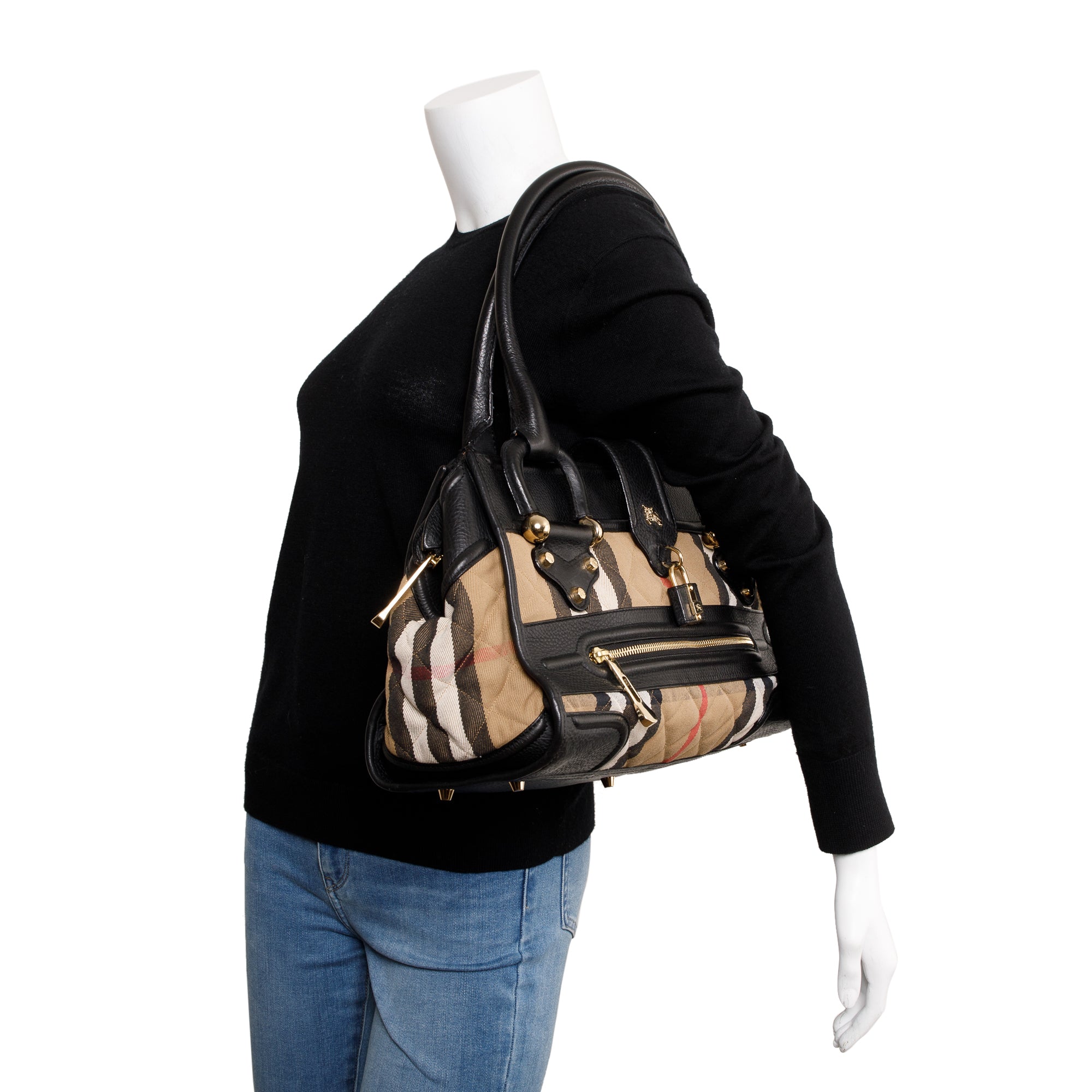 Burberry House Check Quilted Canvas Large Manor Tote Bag