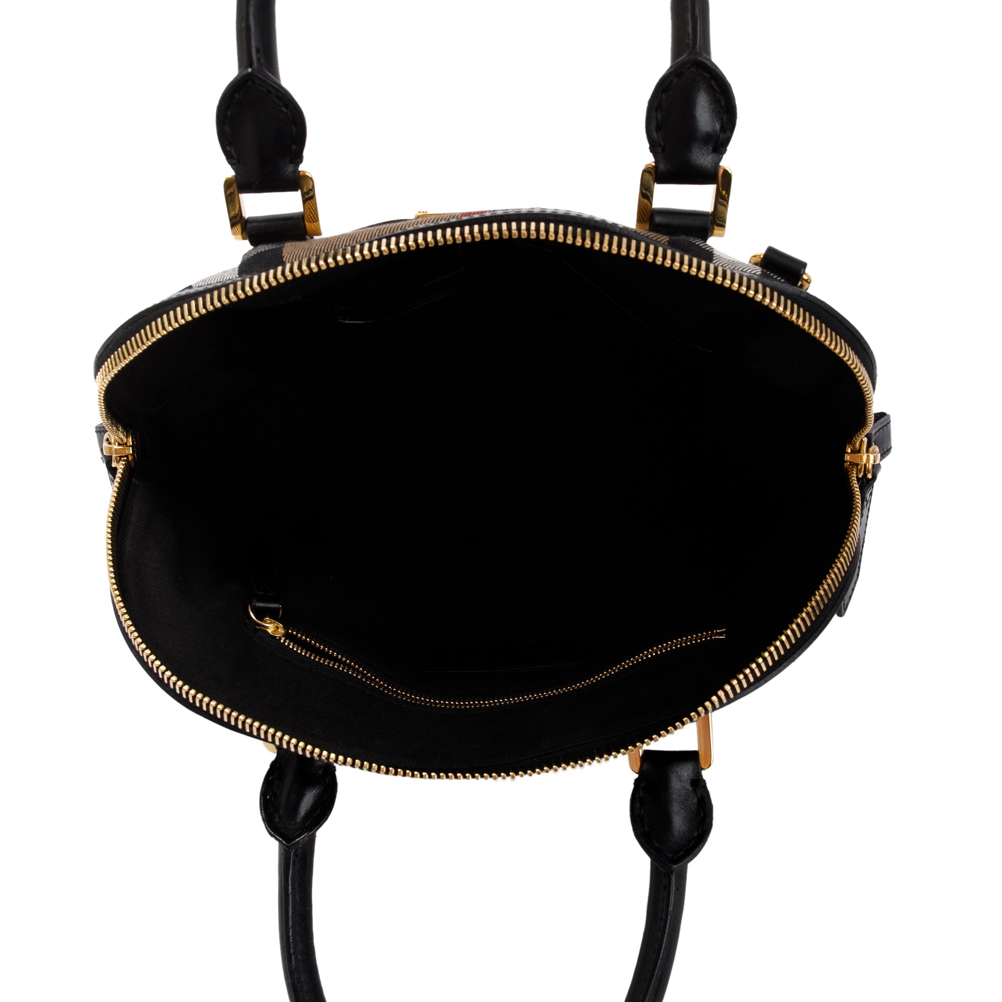 Burberry House Check Small Orchard Bowling Bag w/ Strap