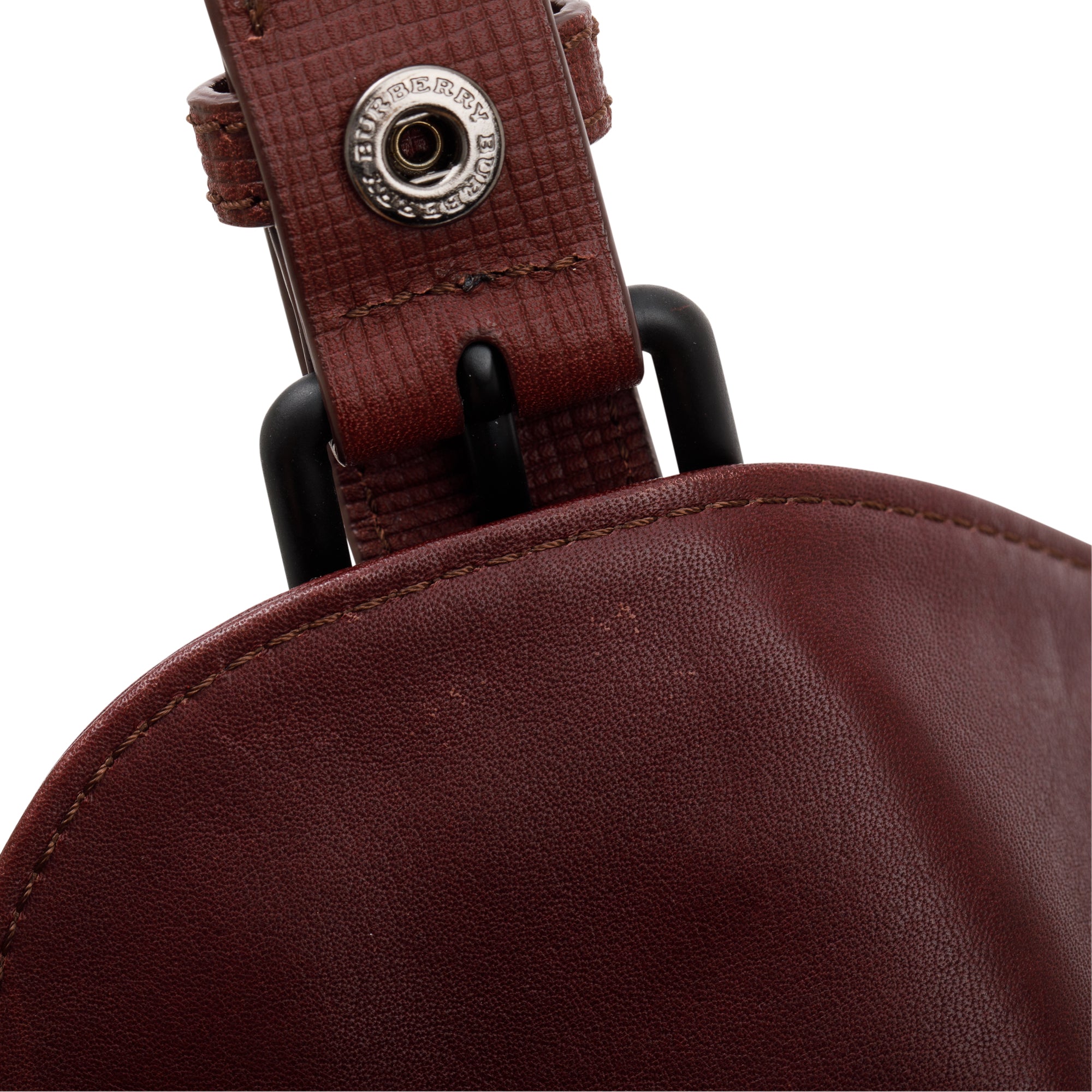 Burberry Large Burgundy Leather Rucksack Backpack