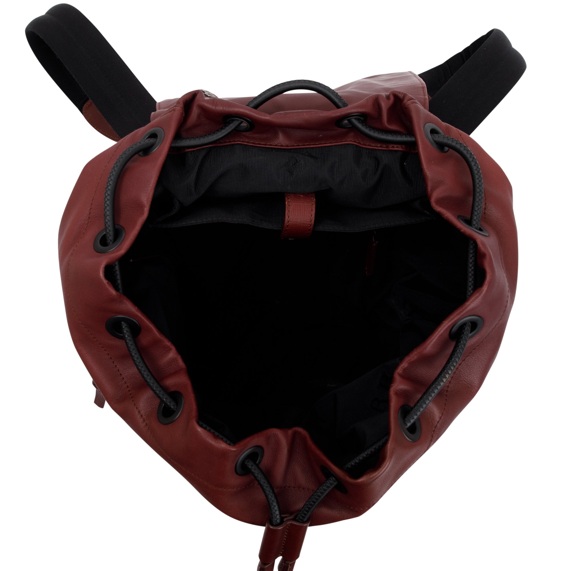 Burberry Large Burgundy Leather Rucksack Backpack