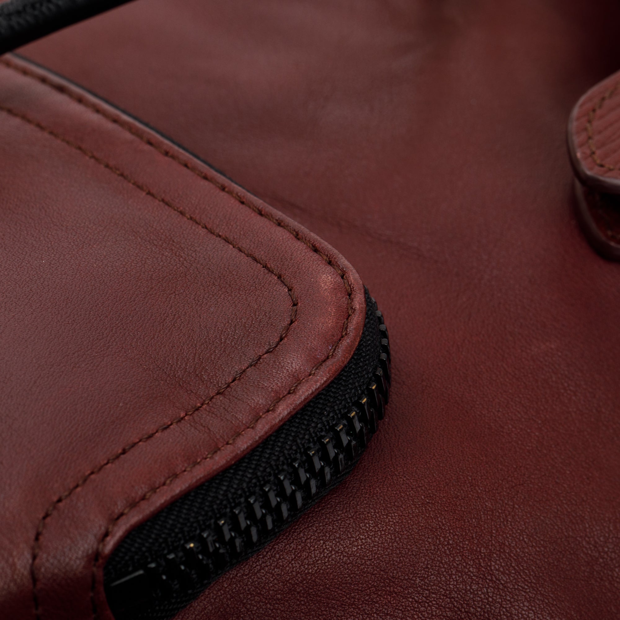 Burberry Large Burgundy Leather Rucksack Backpack