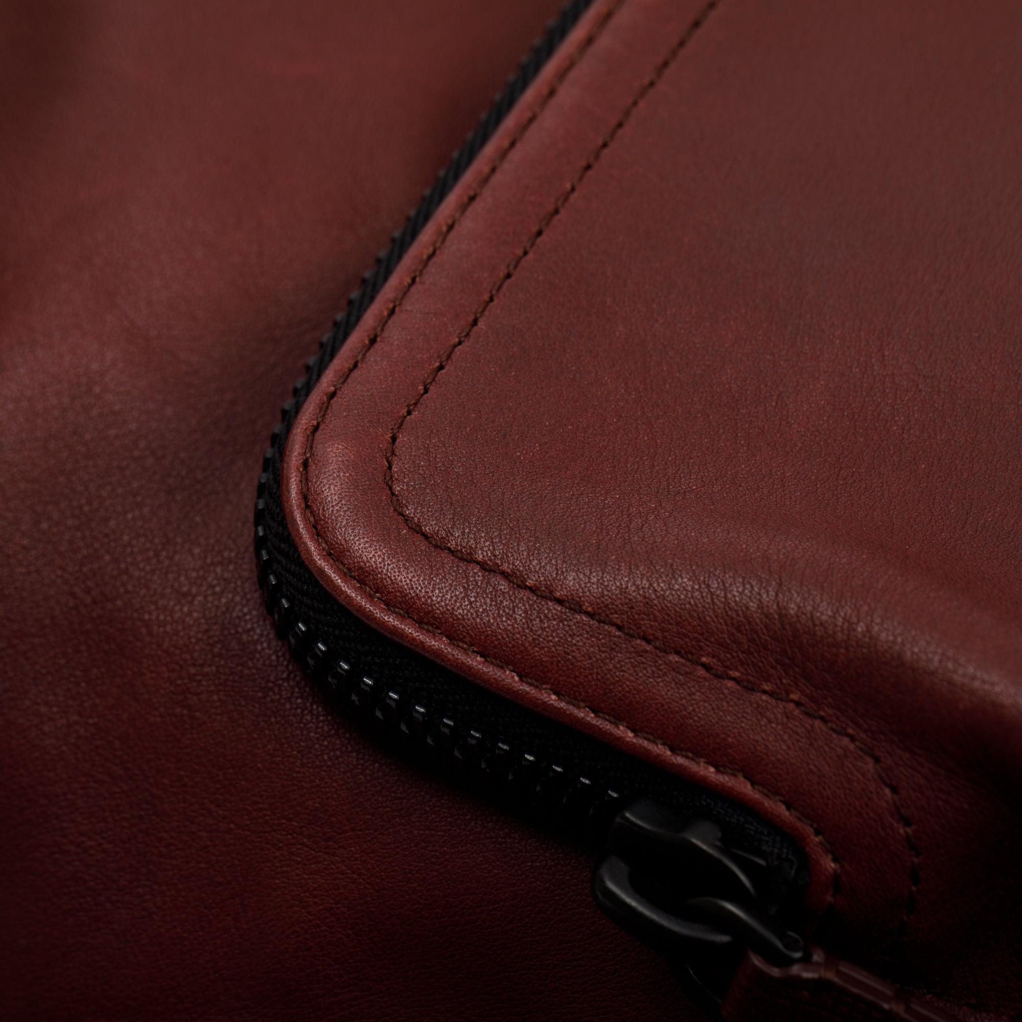 Burberry Large Burgundy Leather Rucksack Backpack