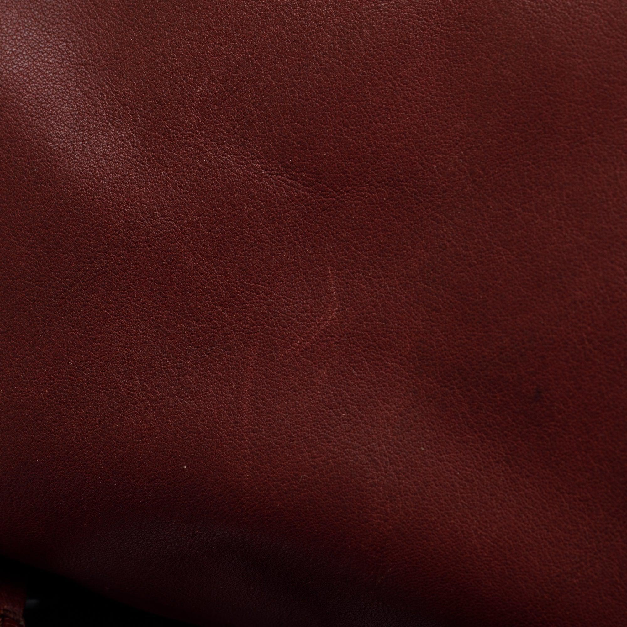 Burberry Large Burgundy Leather Rucksack Backpack