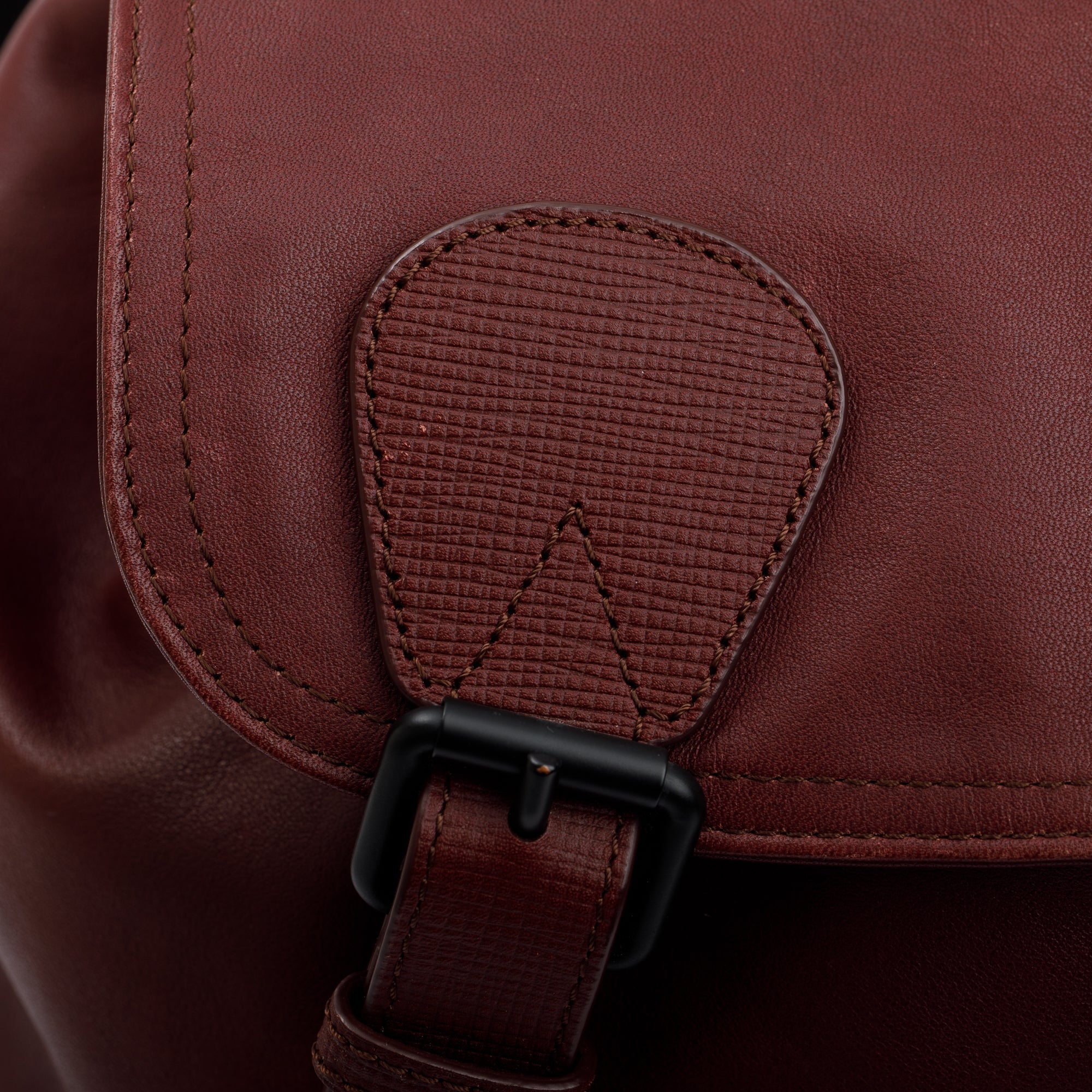 Burberry Large Burgundy Leather Rucksack Backpack