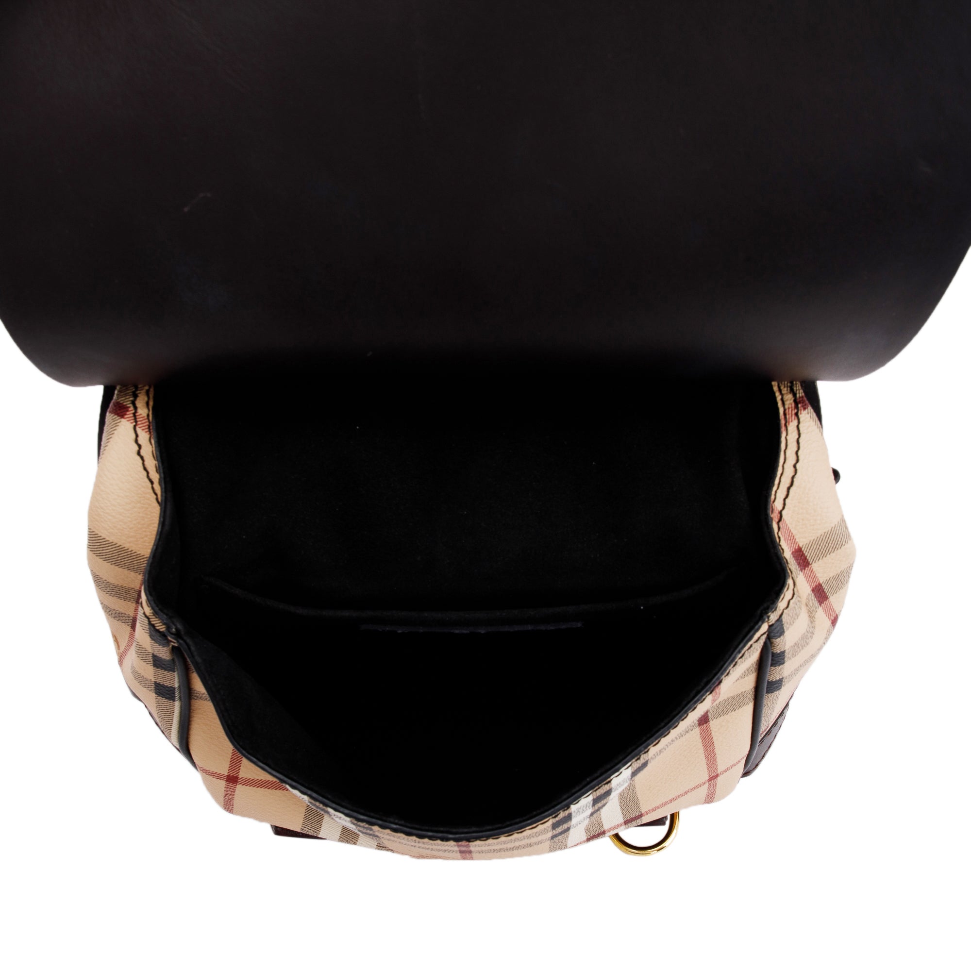 Burberry Large Leather & Haymarket Check Bridle Saddle Bag – Oliver  Jewellery
