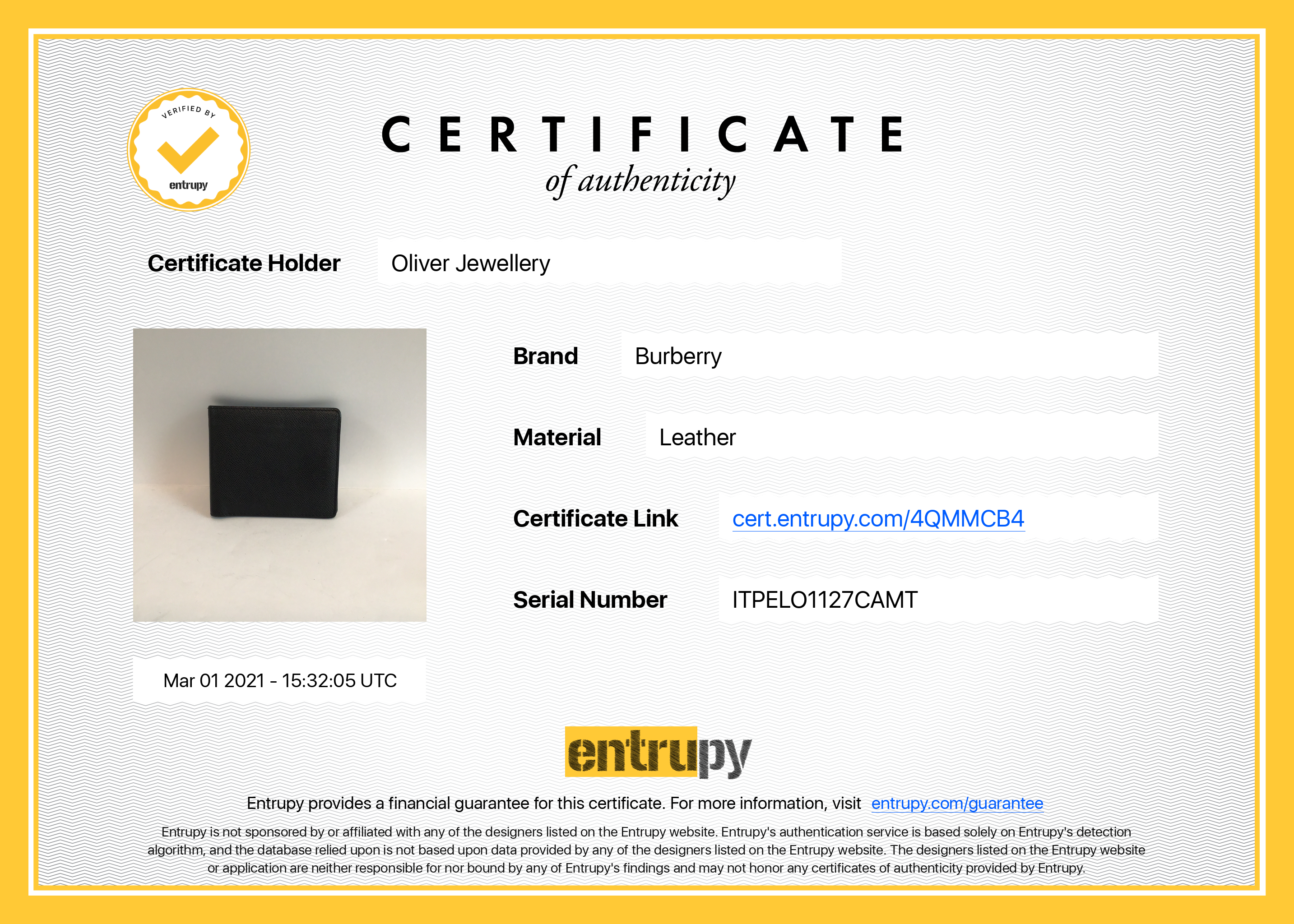 Burberry Leather Bifold Wallet