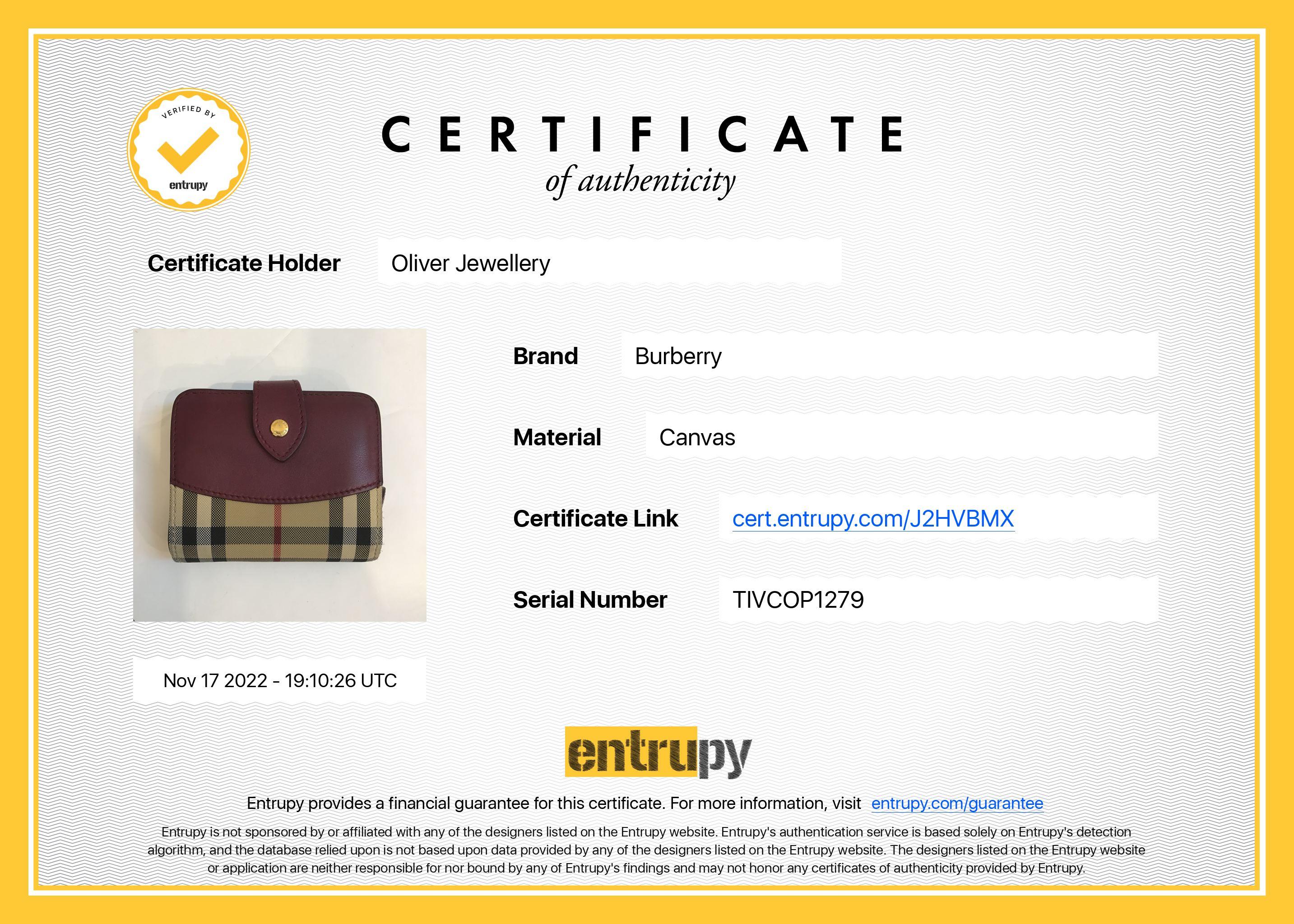 Burberry Leather Trim House Check French Purse Wallet