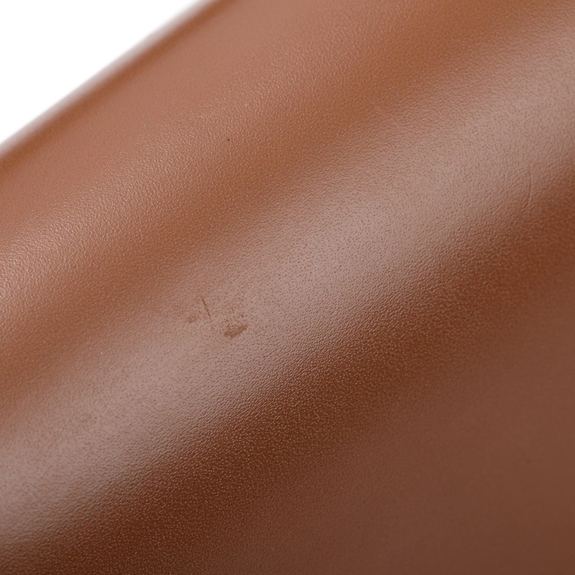 Burberry Malt Brown & Black Calfskin Leather Small Grace Bag w/ Box & Receipt