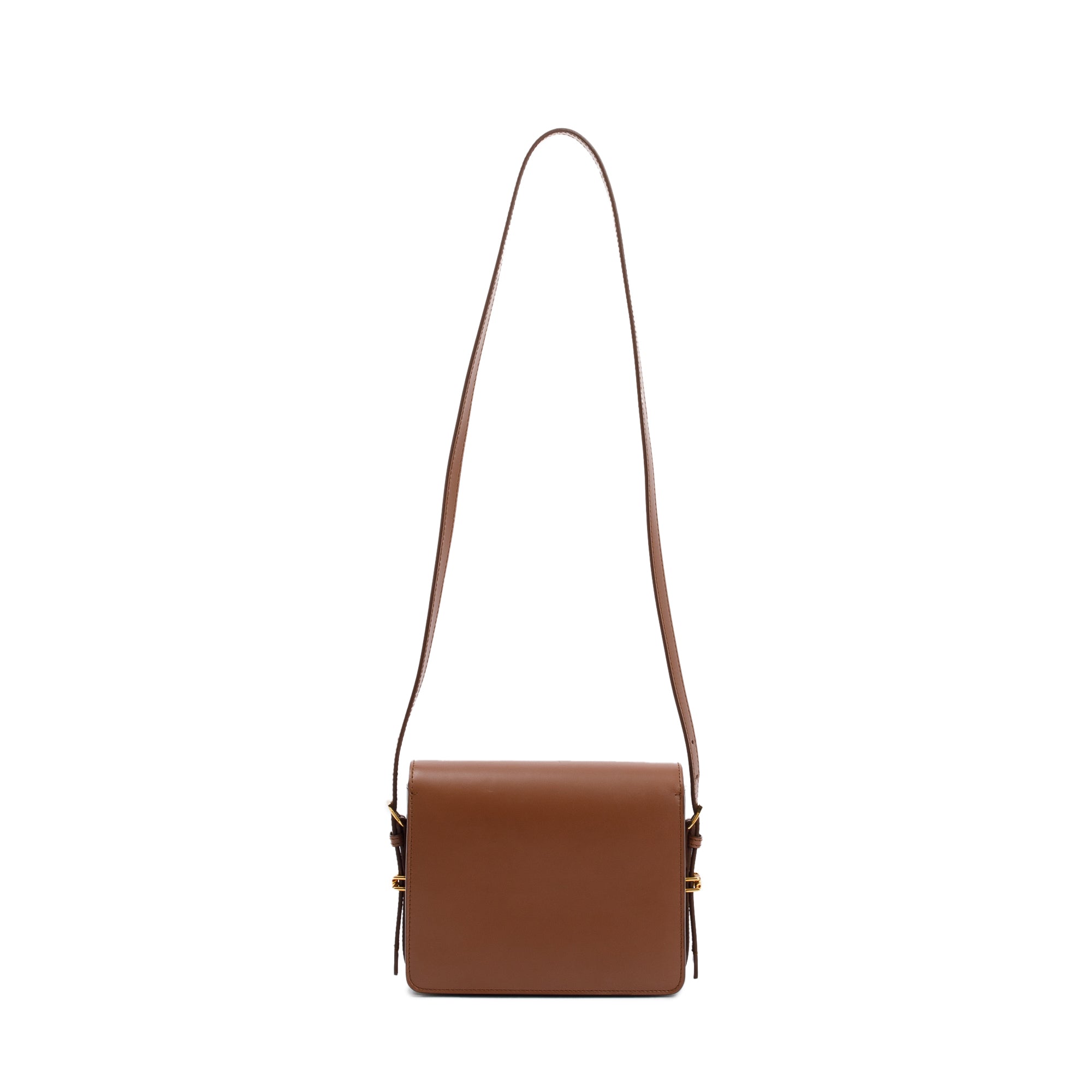 Burberry Malt Brown & Black Calfskin Leather Small Grace Bag w/ Box & Receipt