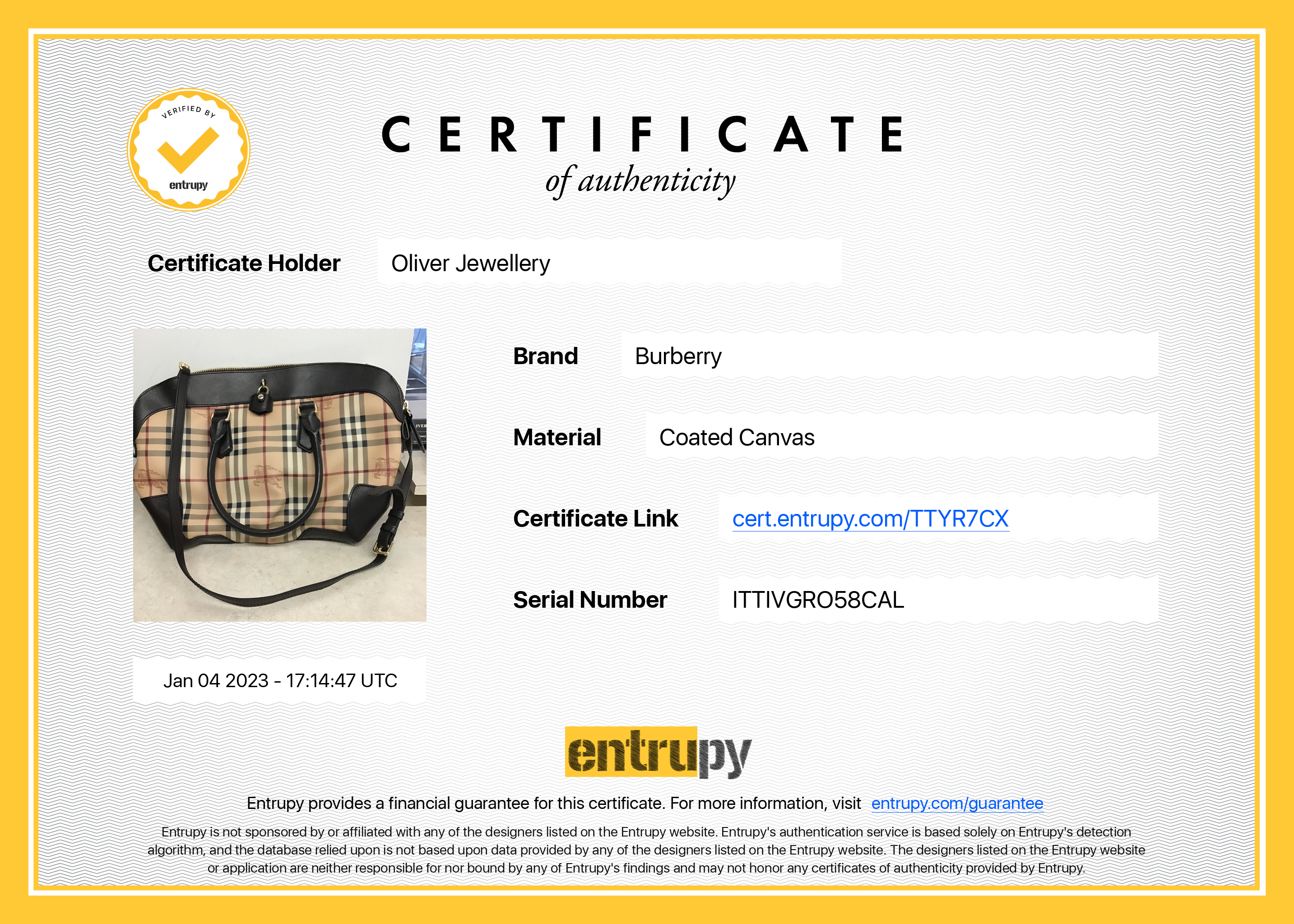 Burberry Medium Haymarket Check Primrose Tote w/ Strap