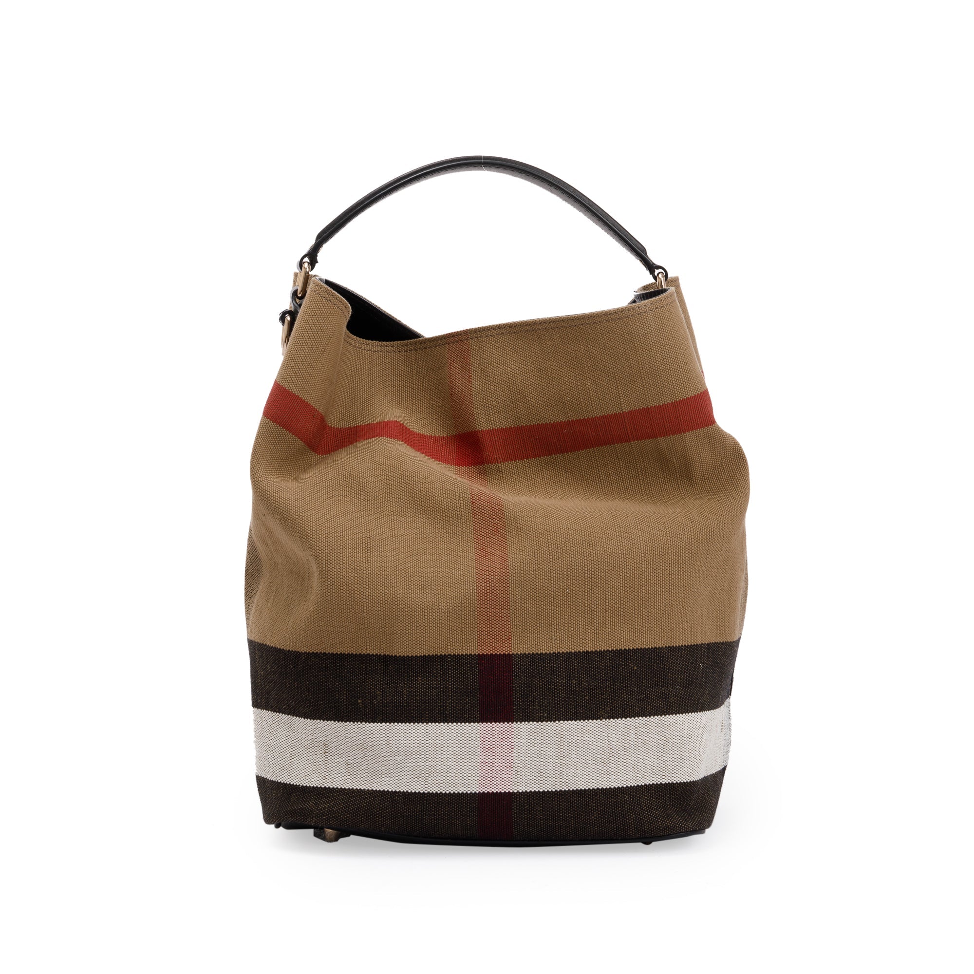 Burberry Mega Check Medium Ashby Hobo Bag w/ Strap & Pouch