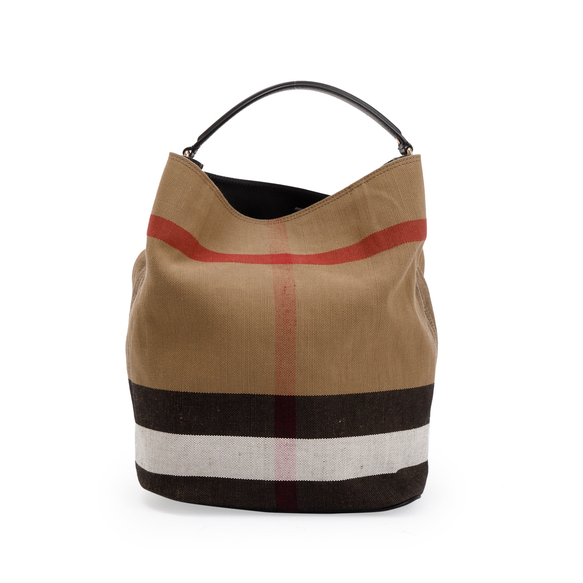 Burberry Mega Check Medium Ashby Hobo Bag w/ Strap & Pouch