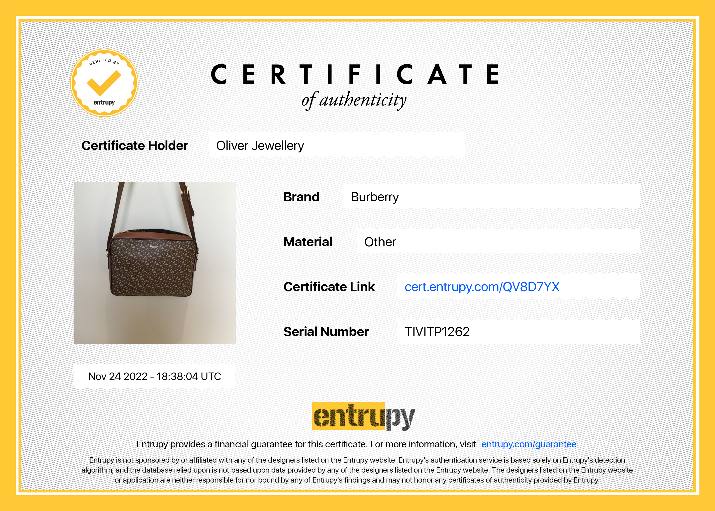 Burberry Monogram TB Knight Messenger Bag