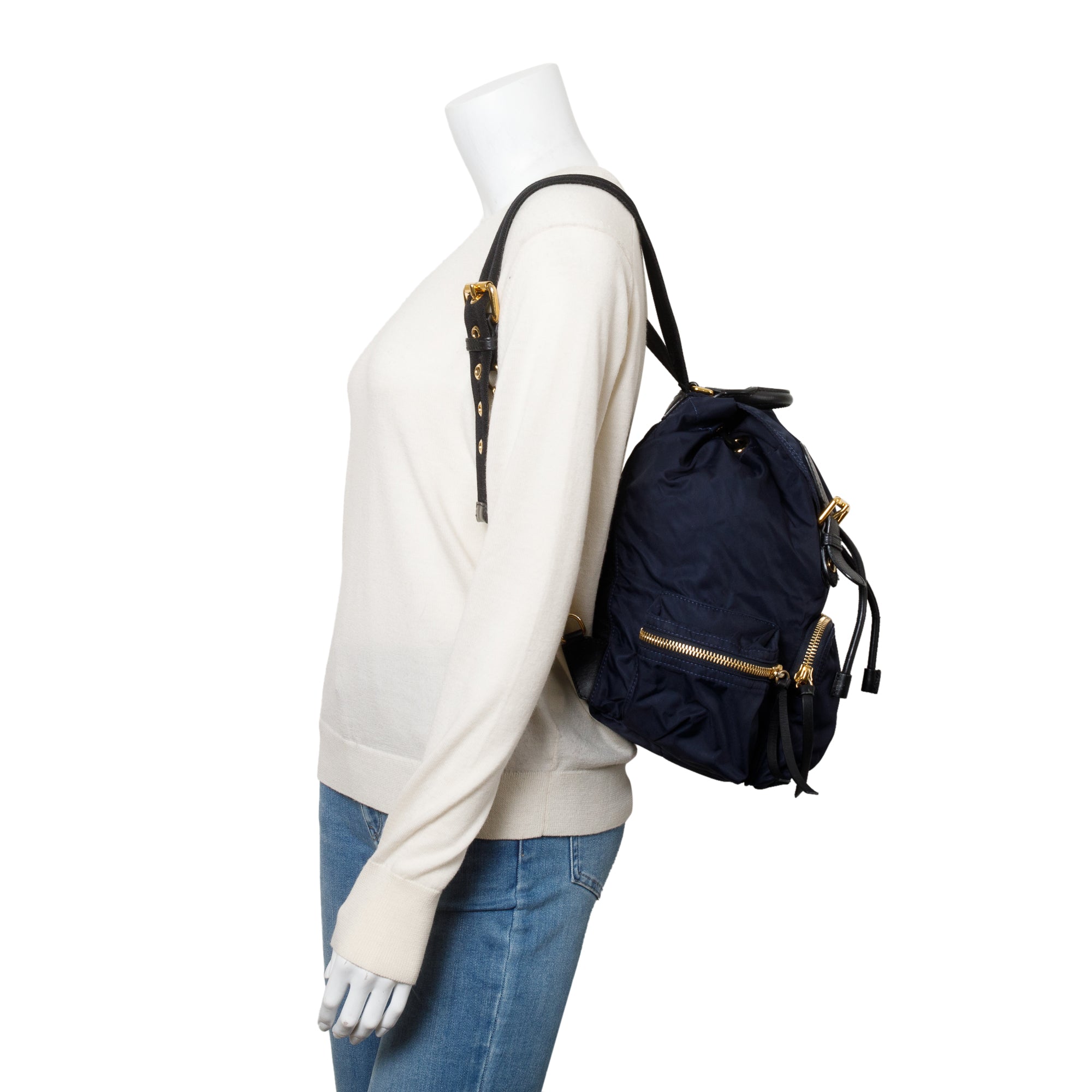 Burberry Navy Technical Nylon Large Rucksack Backpack
