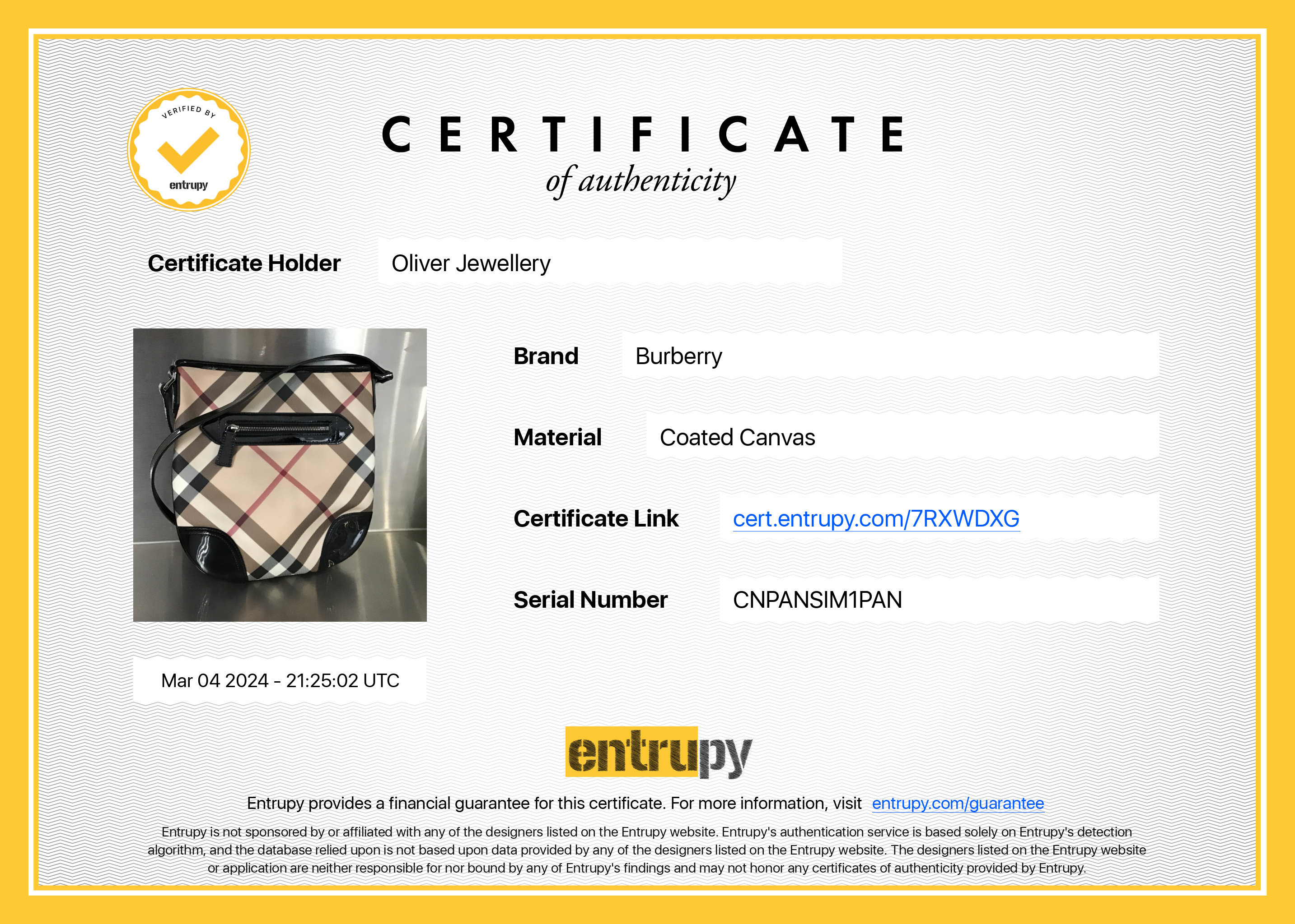 Burberry Nova Check Black Patent Leather Trimmed Dryden Crossbody Bag