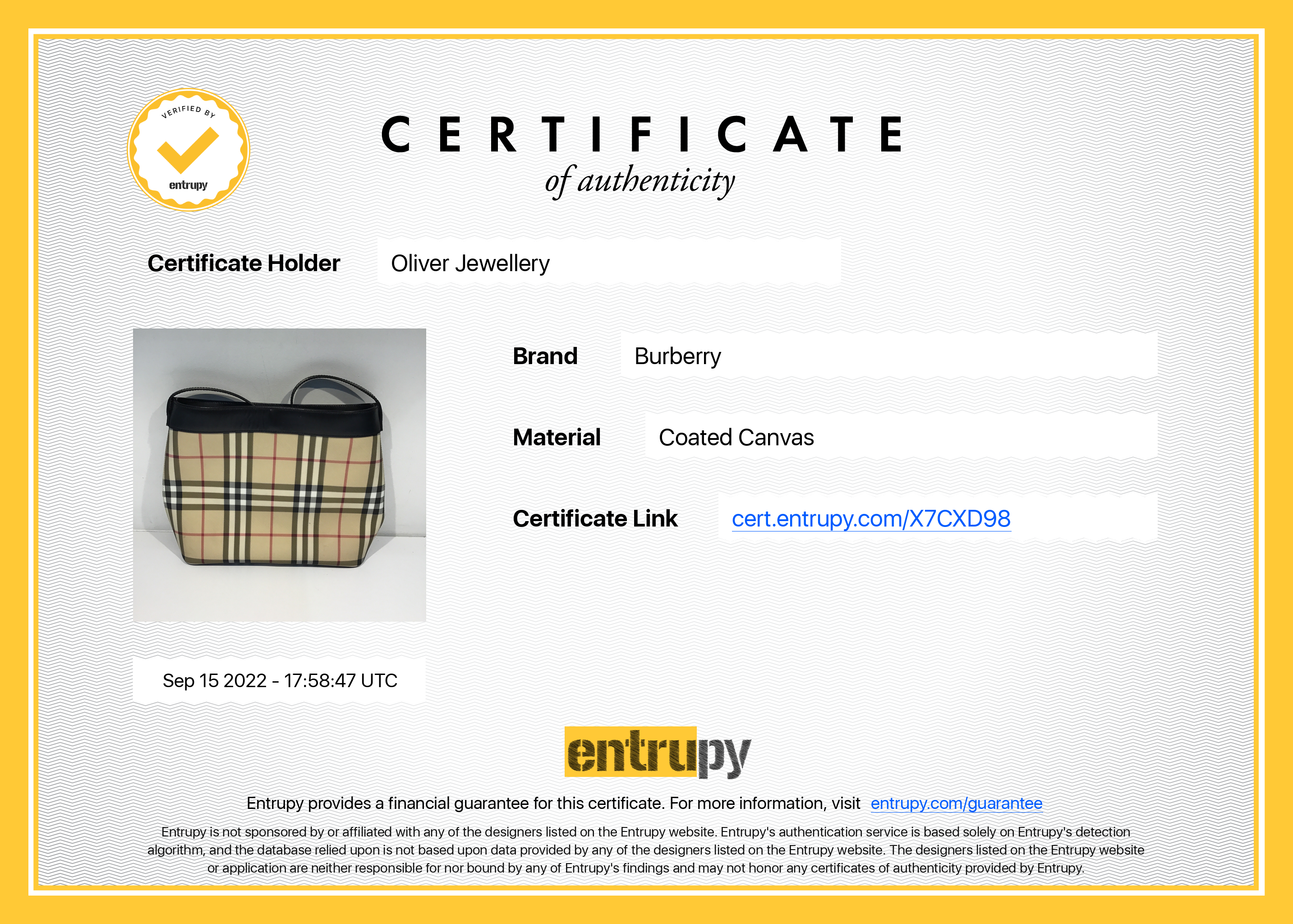 Burberry Nova Check Shoulder Bag
