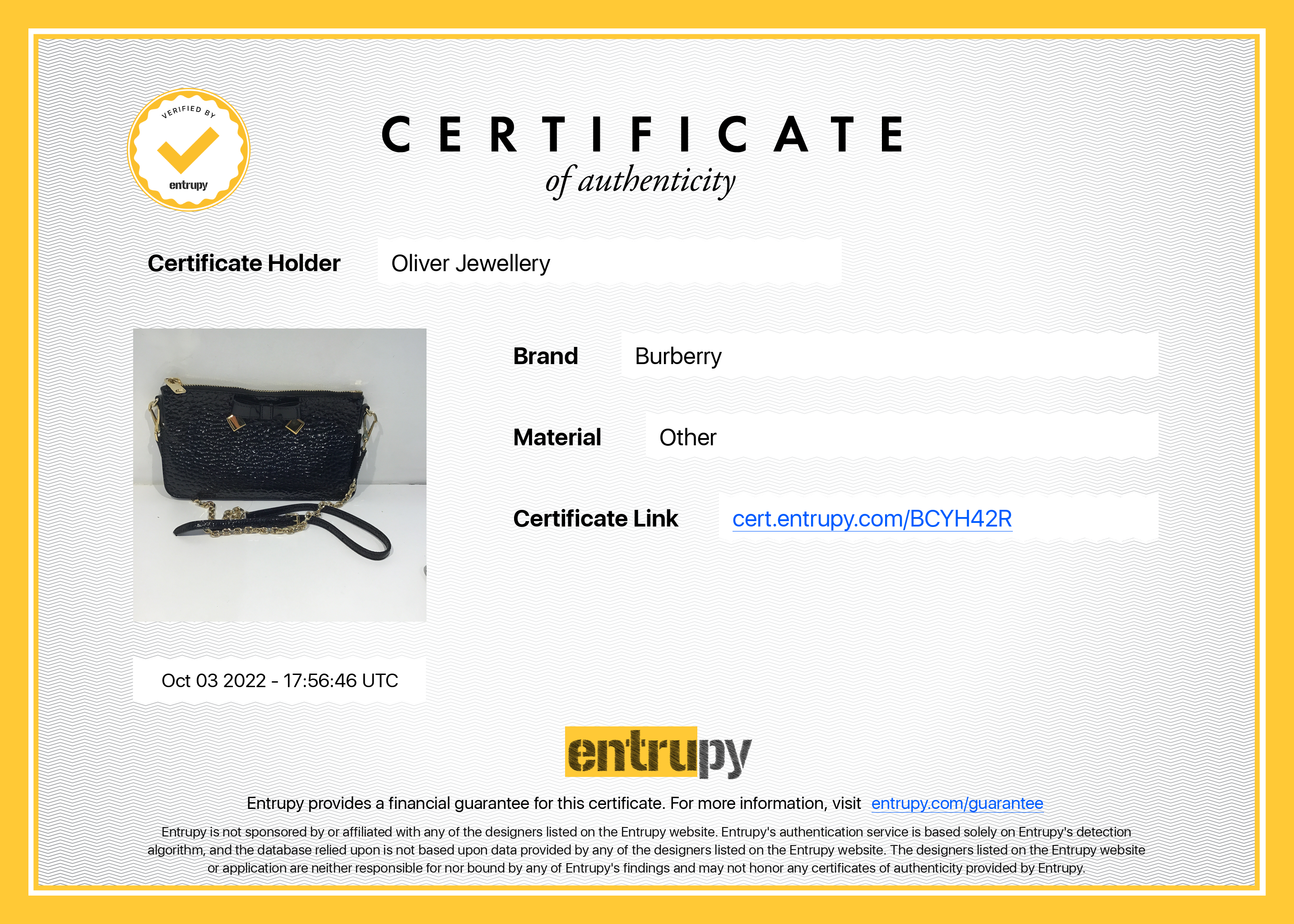 Burberry Patent Heritage Bow Peyton Crossbody Bag