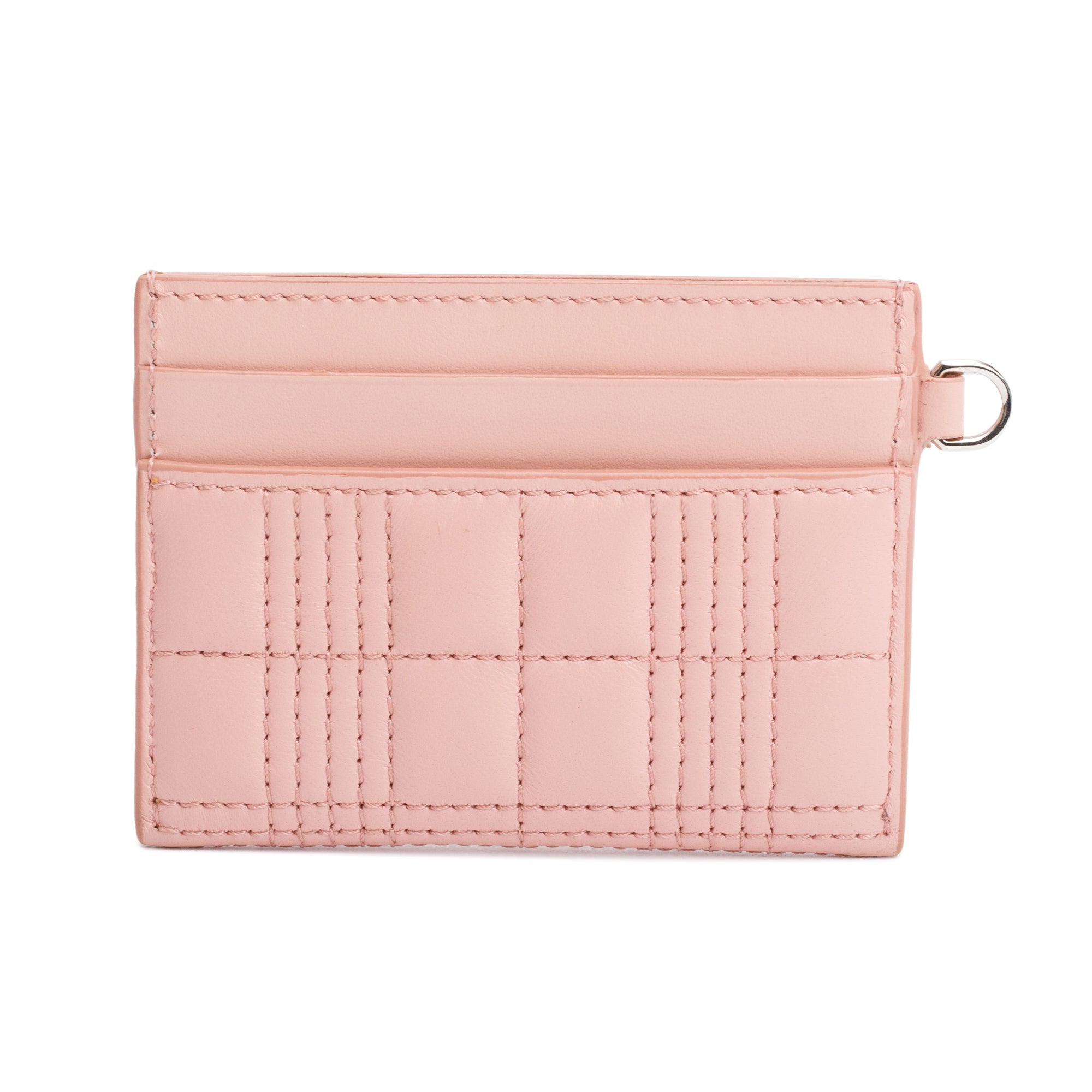 Burberry Pink Calfskin Leather TB Card Holder w/ Receipt