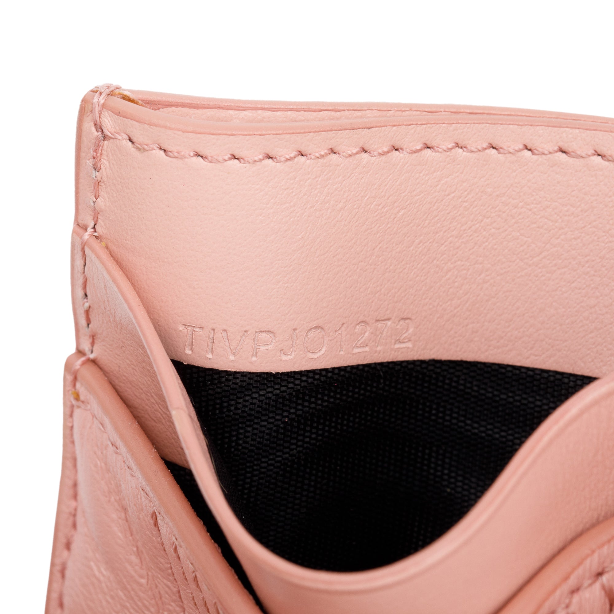 Burberry Pink Calfskin Leather TB Card Holder w/ Receipt