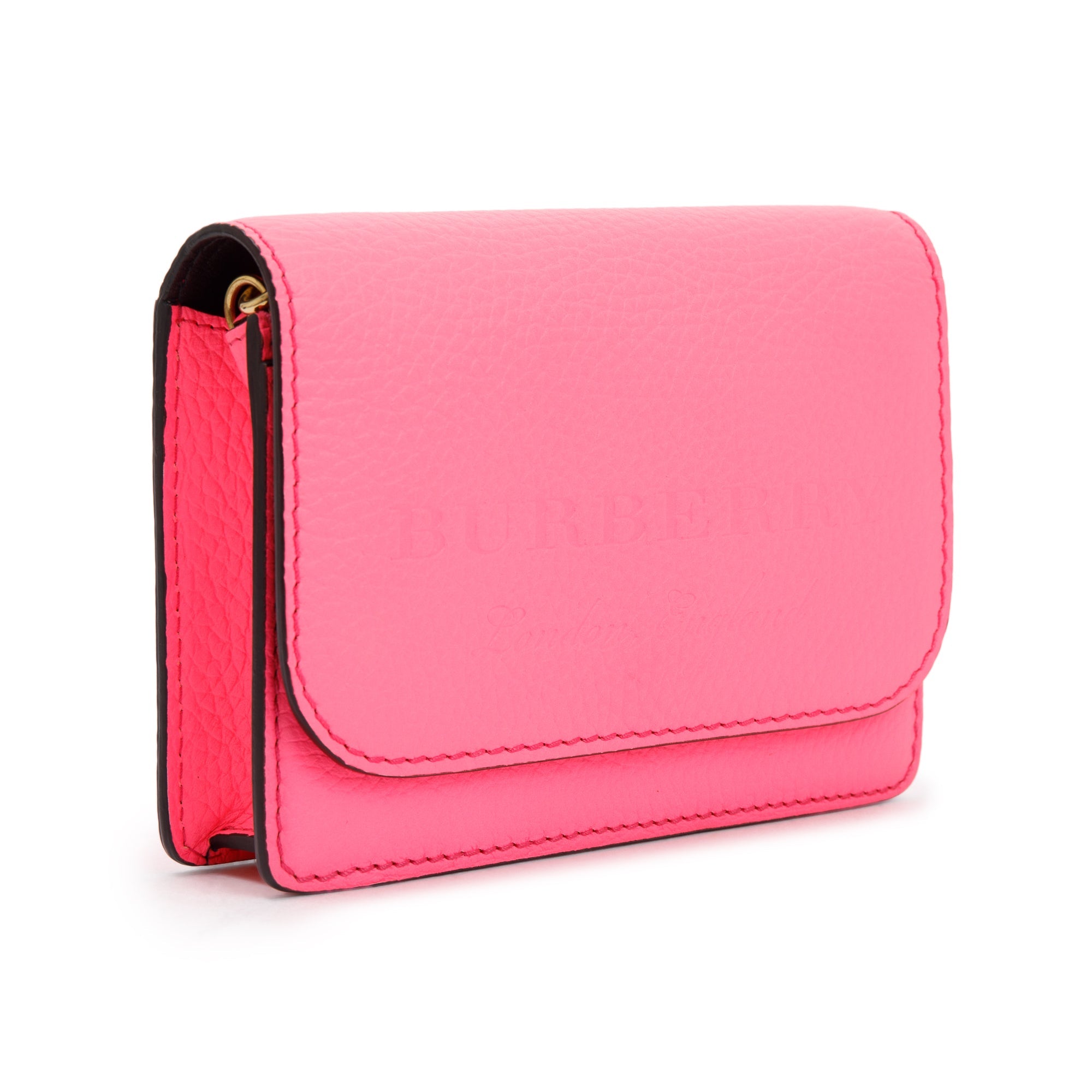 Burberry Pink Leather Hampshire Crossbody Bag