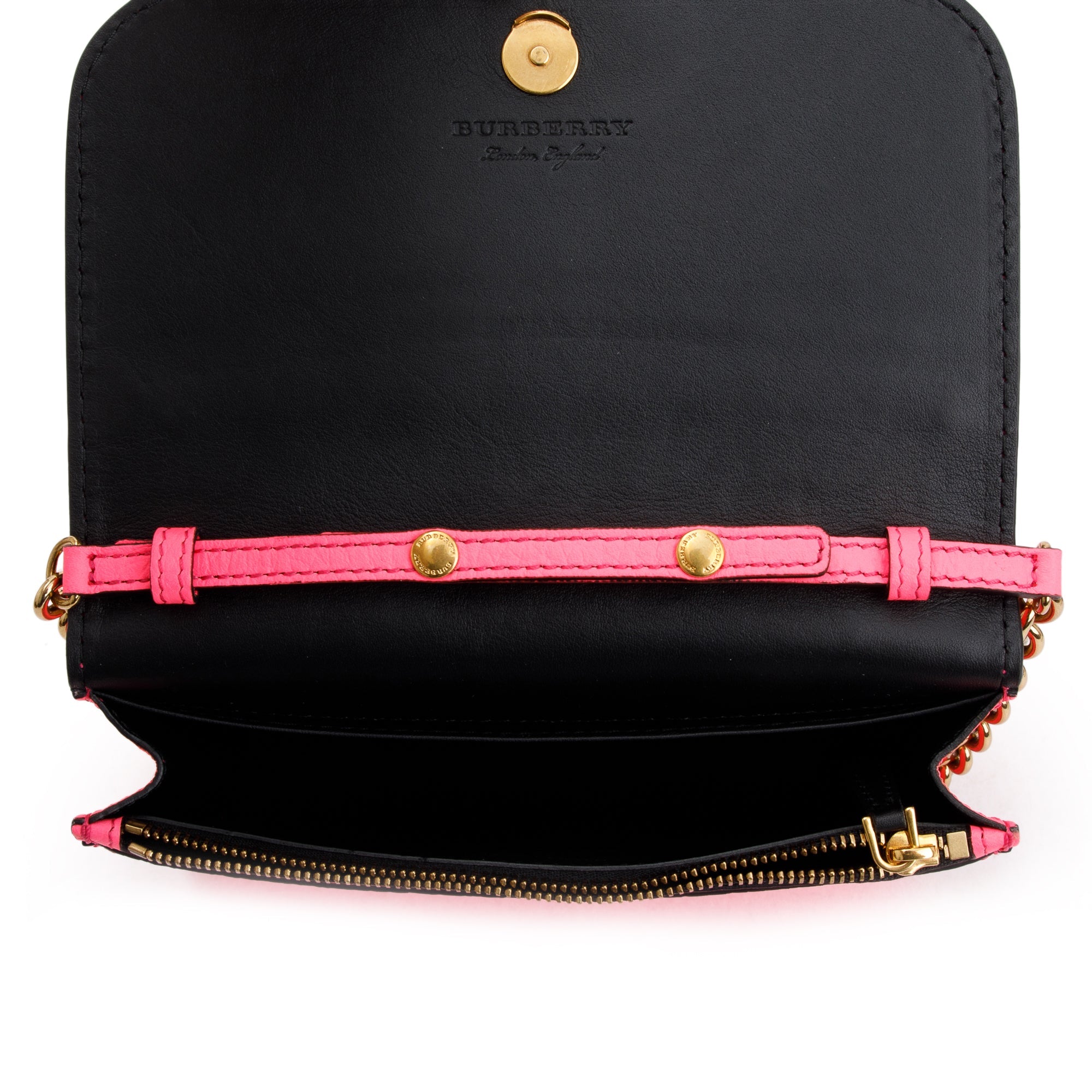 Burberry Pink Leather Hampshire Crossbody Bag