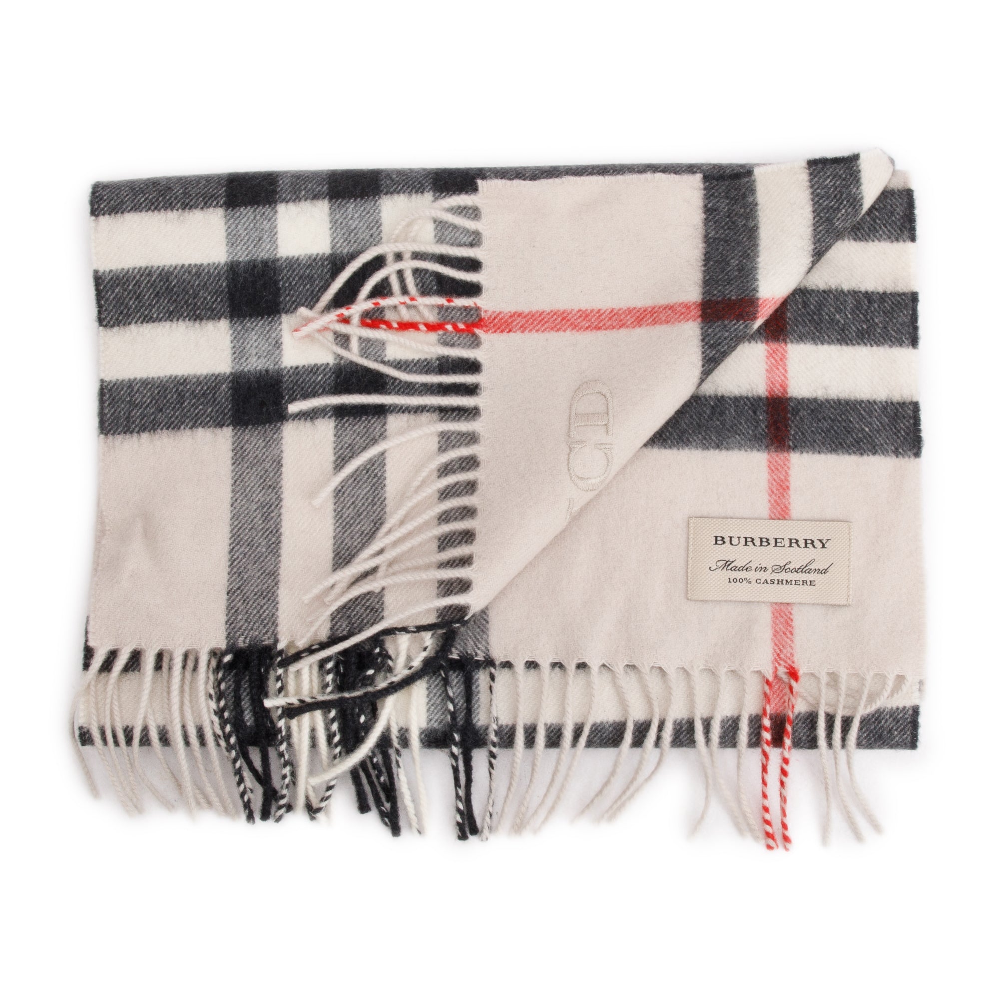 Burberry Pink Multicolor Horseferry House Check Cashmere Scarf w/ Box