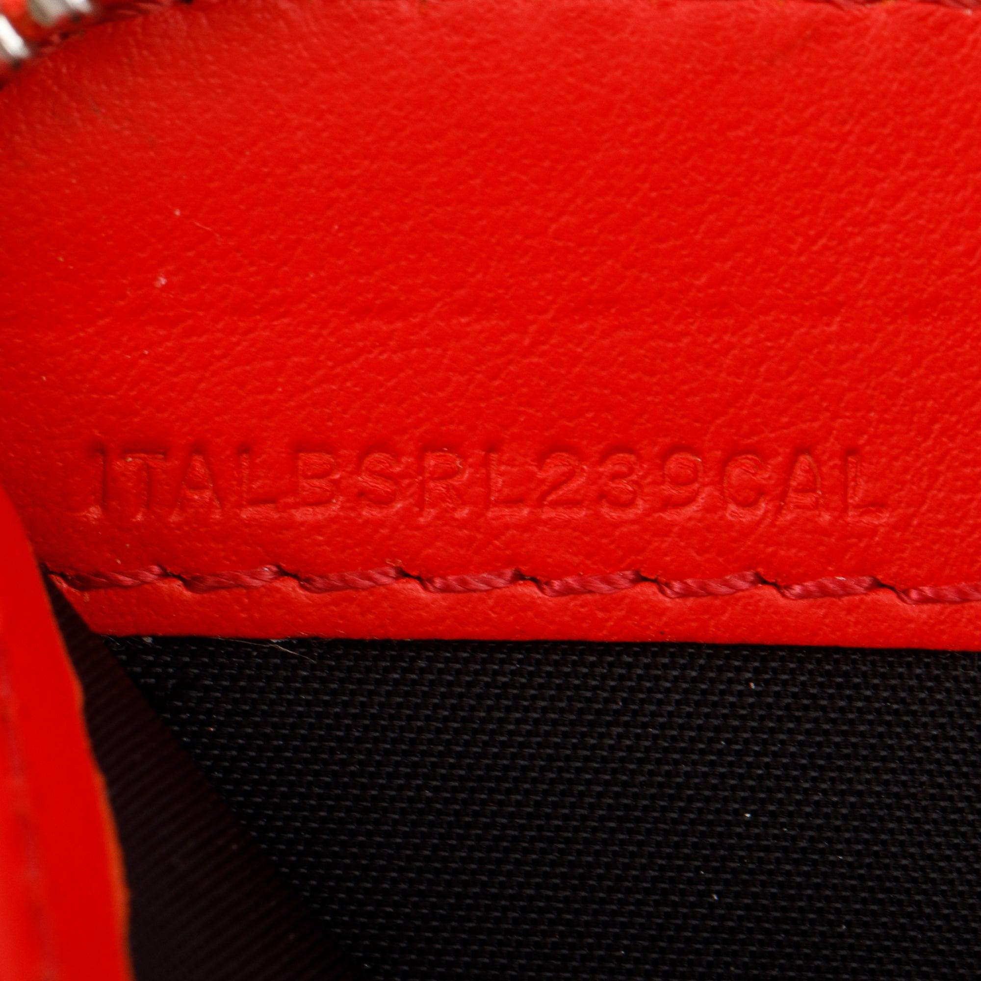 Burberry Red Graffiti Check Zip Continental Wallet w/ Box