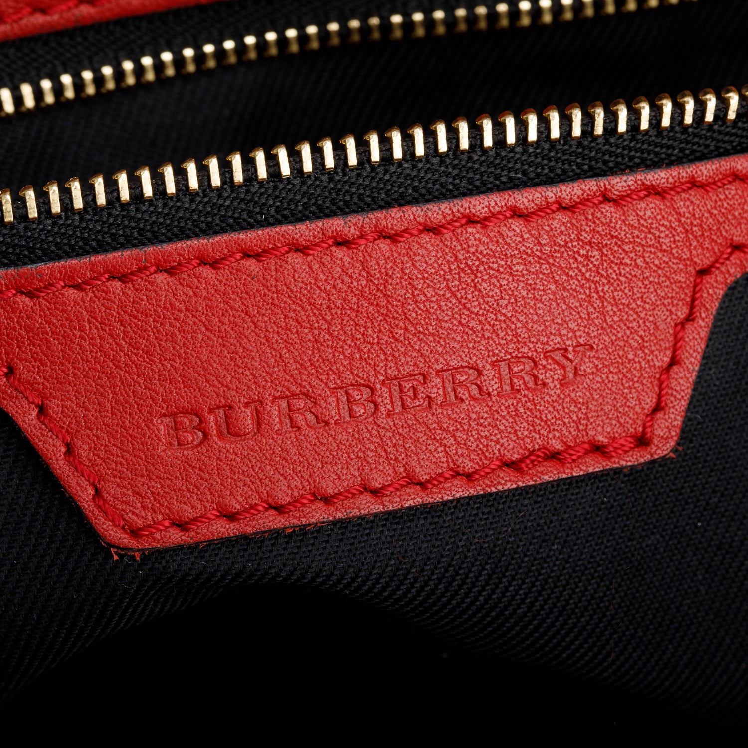 Burberry Red Leather Horseferry Check Canterbury Shoulder Bag