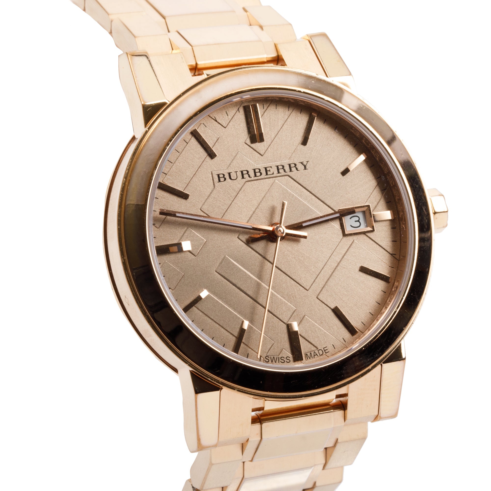 Burberry Rose Gold Plated Stainless Steel BU9034 The City 38 MM Watch