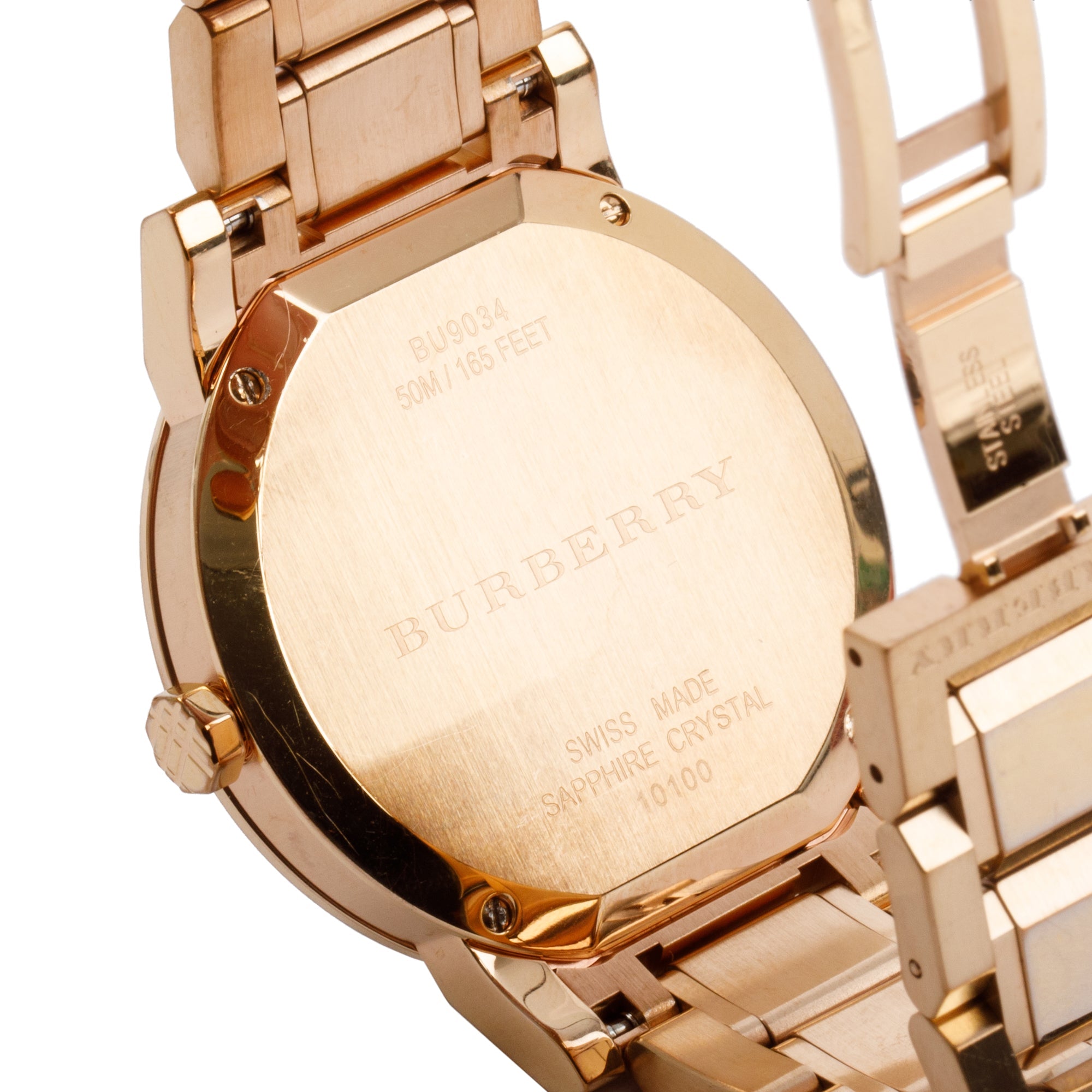 Burberry Rose Gold Plated Stainless Steel BU9034 The City 38 MM Watch