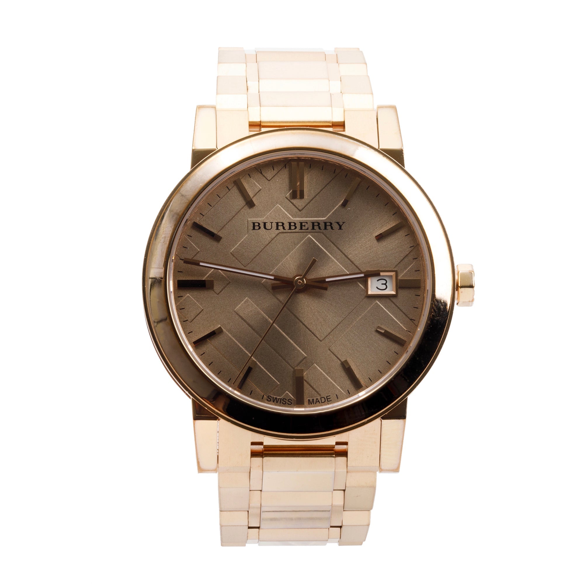 Burberry Rose Gold Plated Stainless Steel BU9034 The City 38 MM Watch