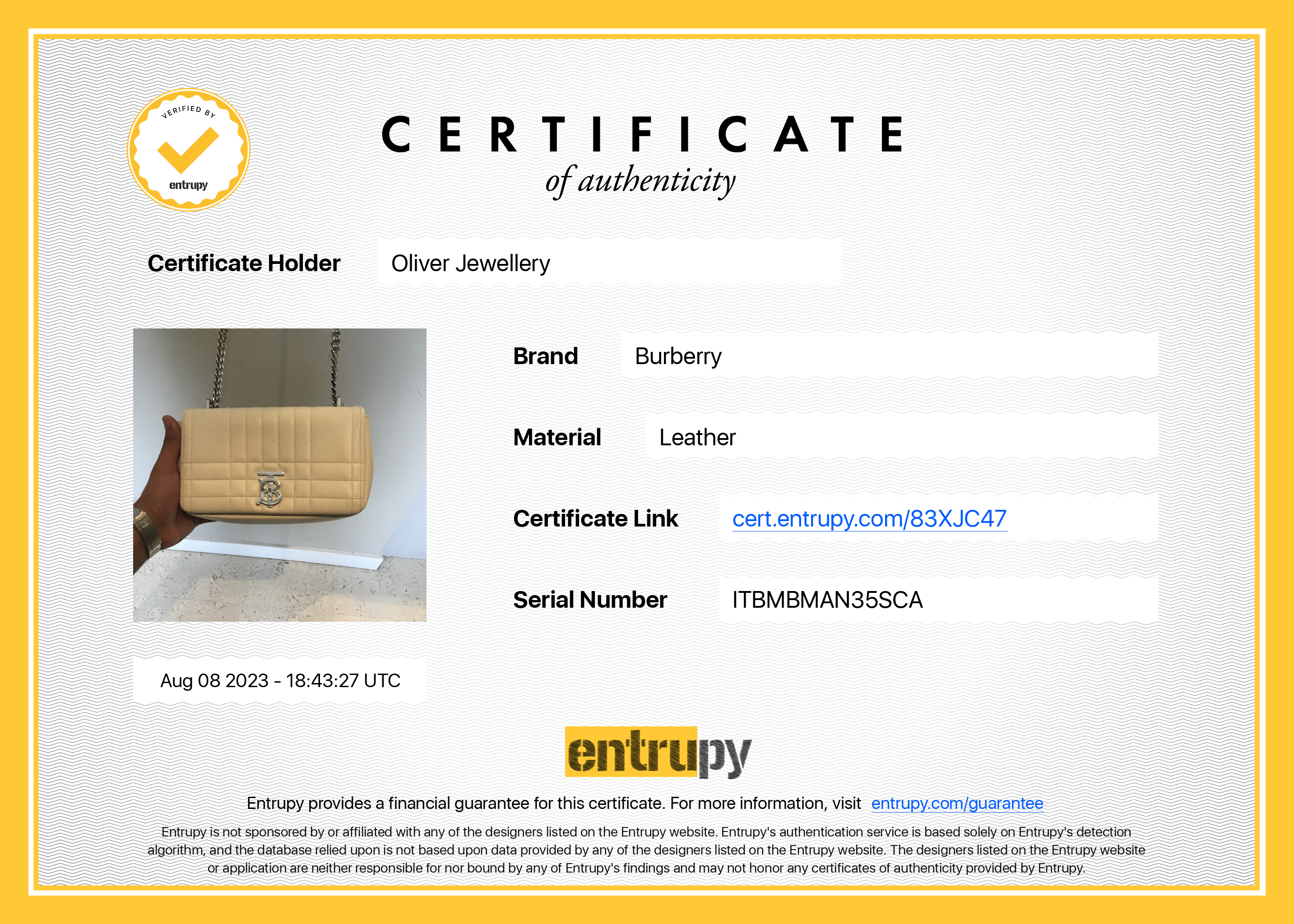 Burberry Small Lola Quilted Leather TB Shoulder Bag