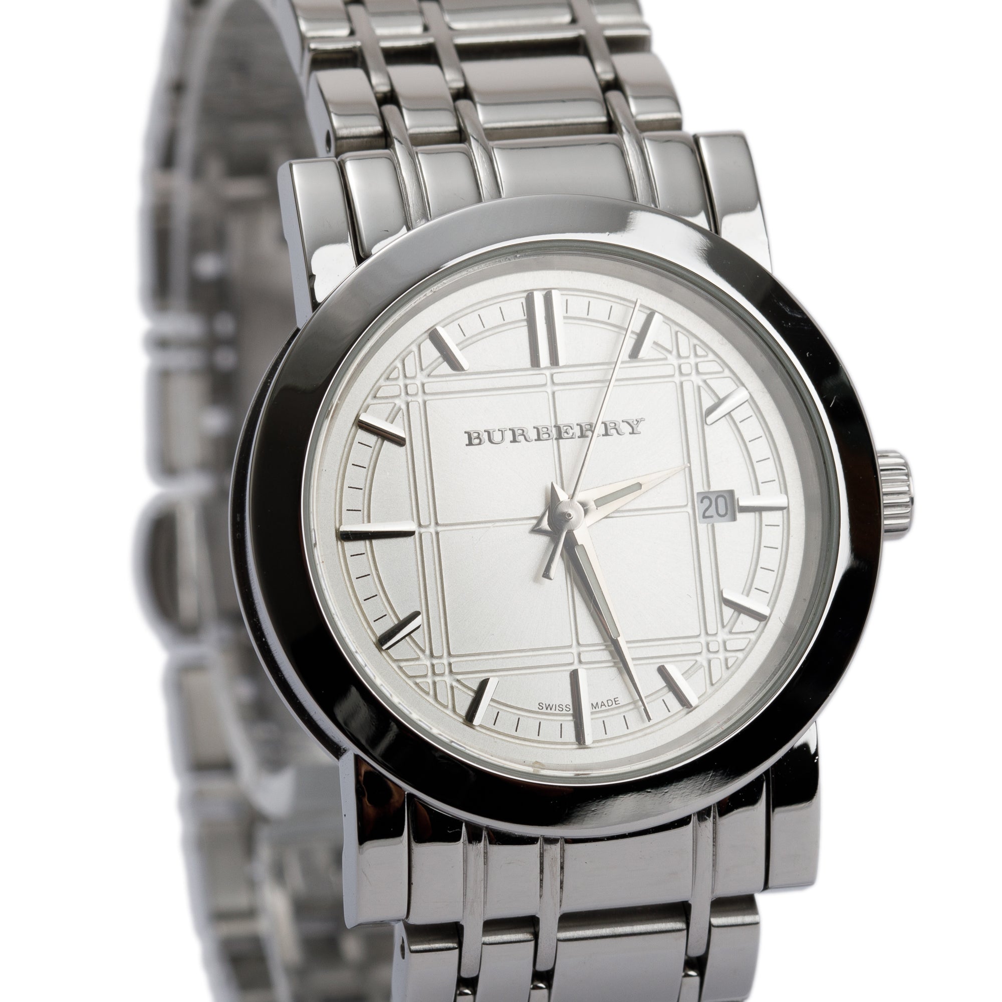 Burberry Stainless Steel BU1351 Heritage 28 MM Watch w/ Box