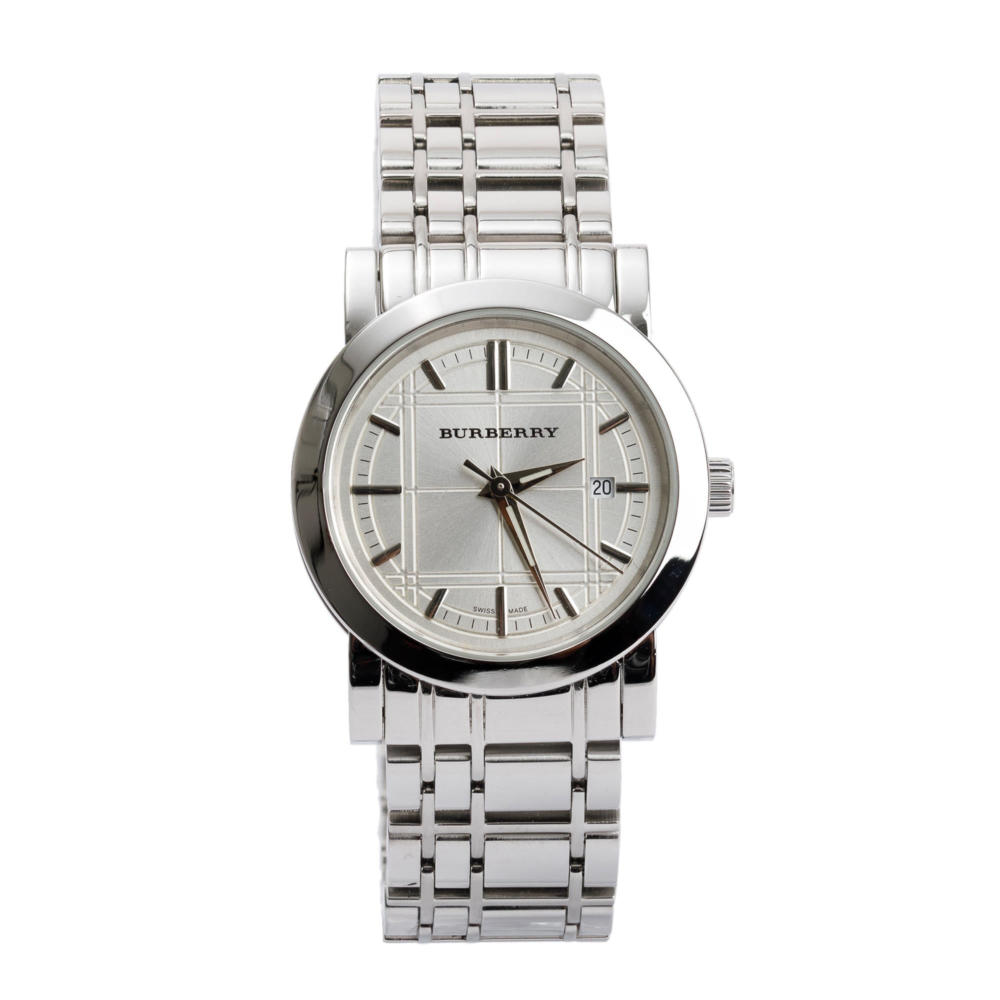 Burberry Stainless Steel BU1351 Heritage 28 MM Watch w/ Box