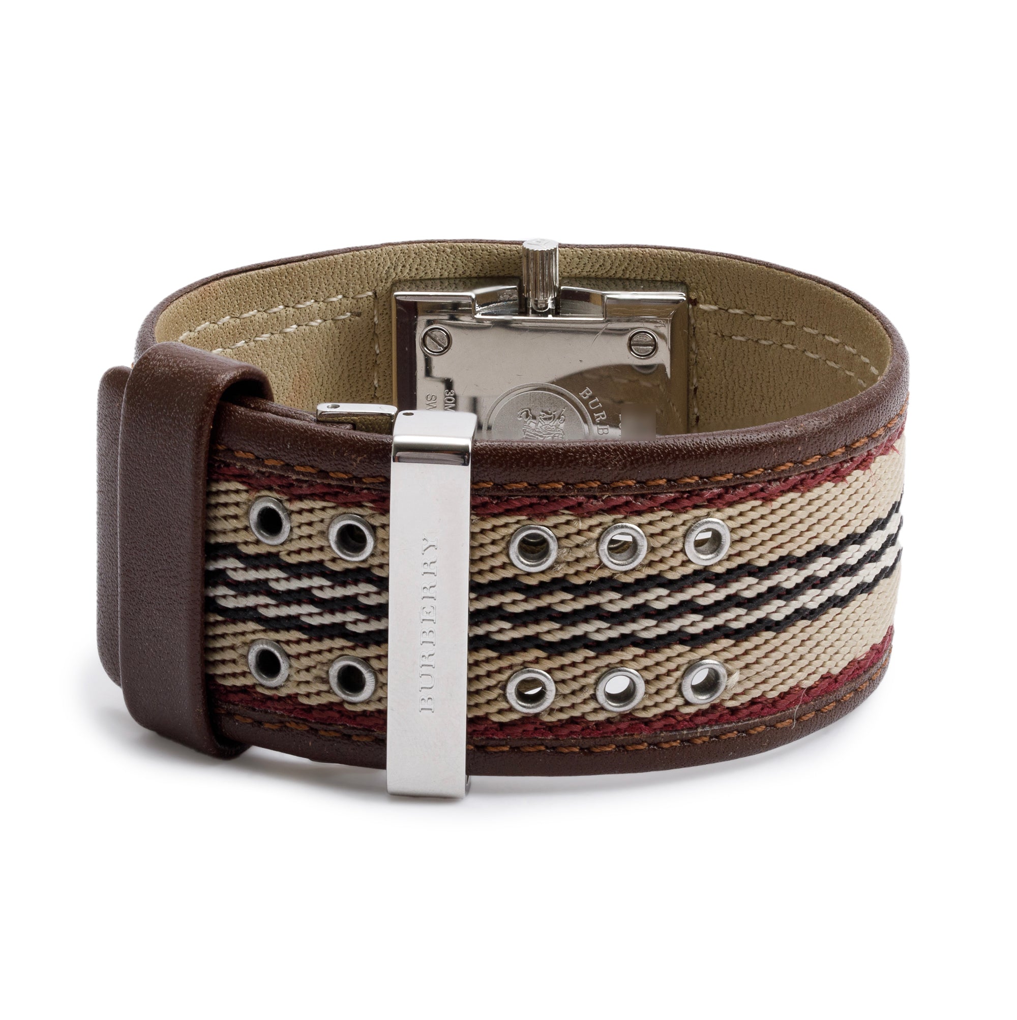 Burberry Stainless Steel BU4005 Canvas 22 MM Square Watch