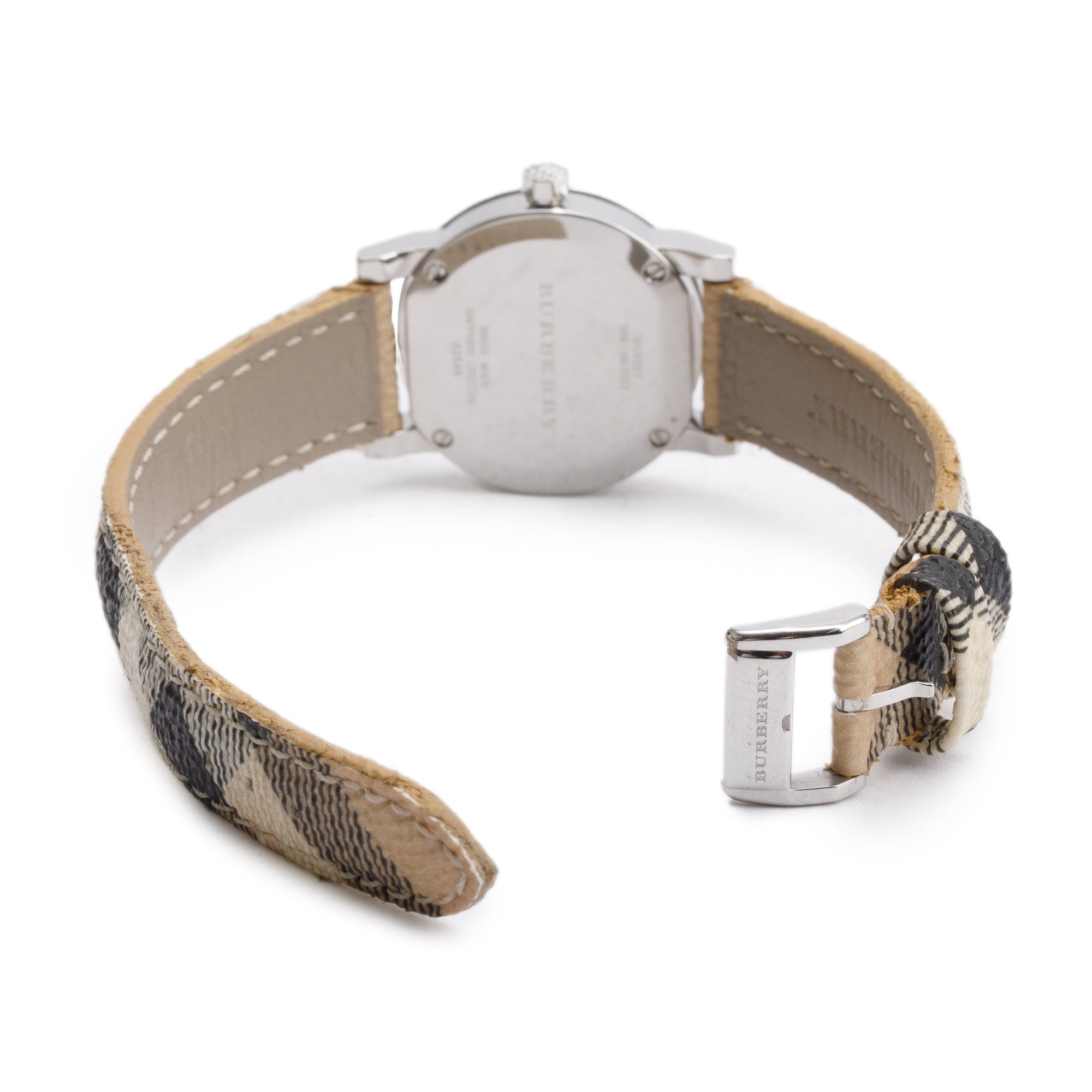 Burberry Stainless Steel BU9222 Nova Check 26 MM Watch w/ Box & Papers