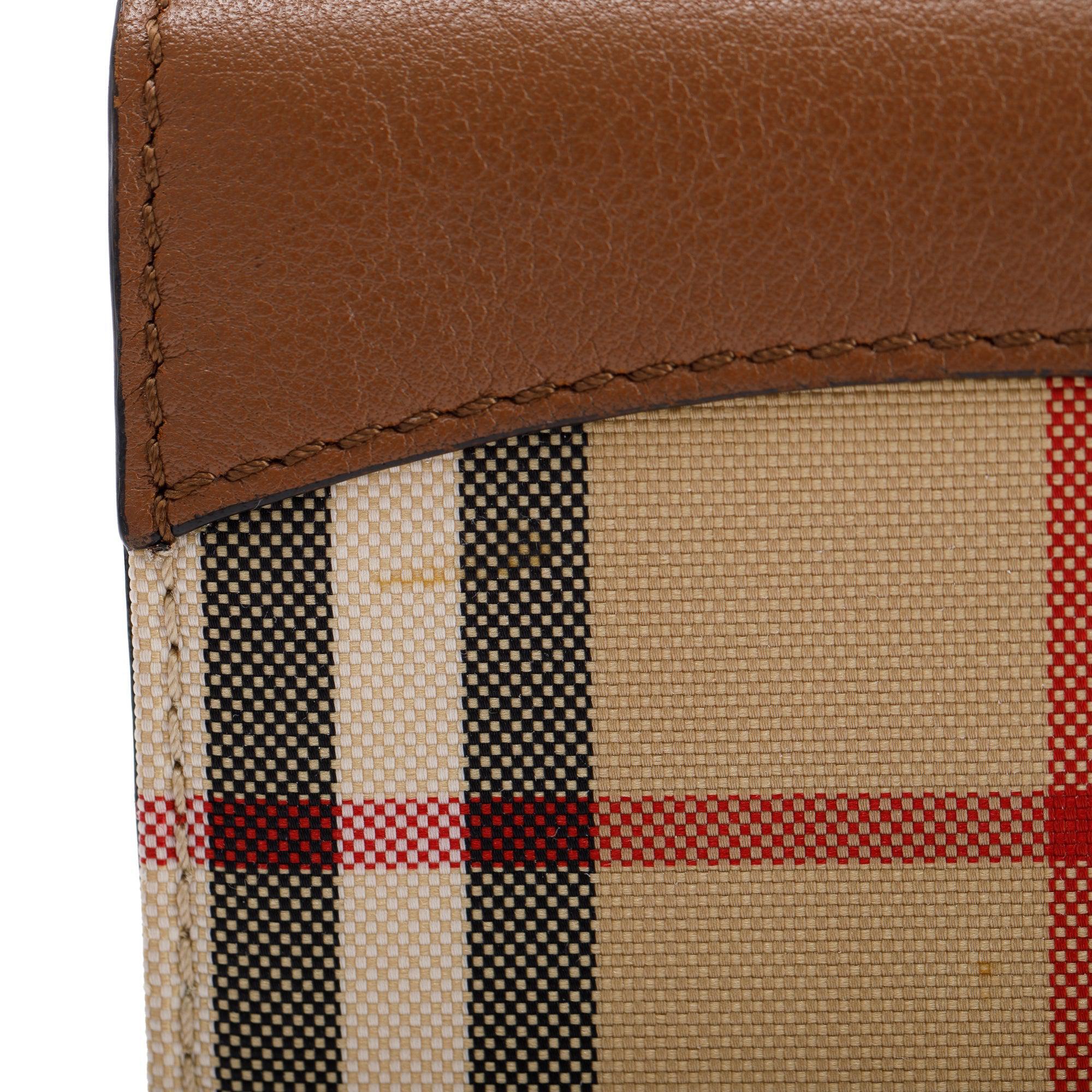 Burberry Vintage Check Flap Card Case Wallet