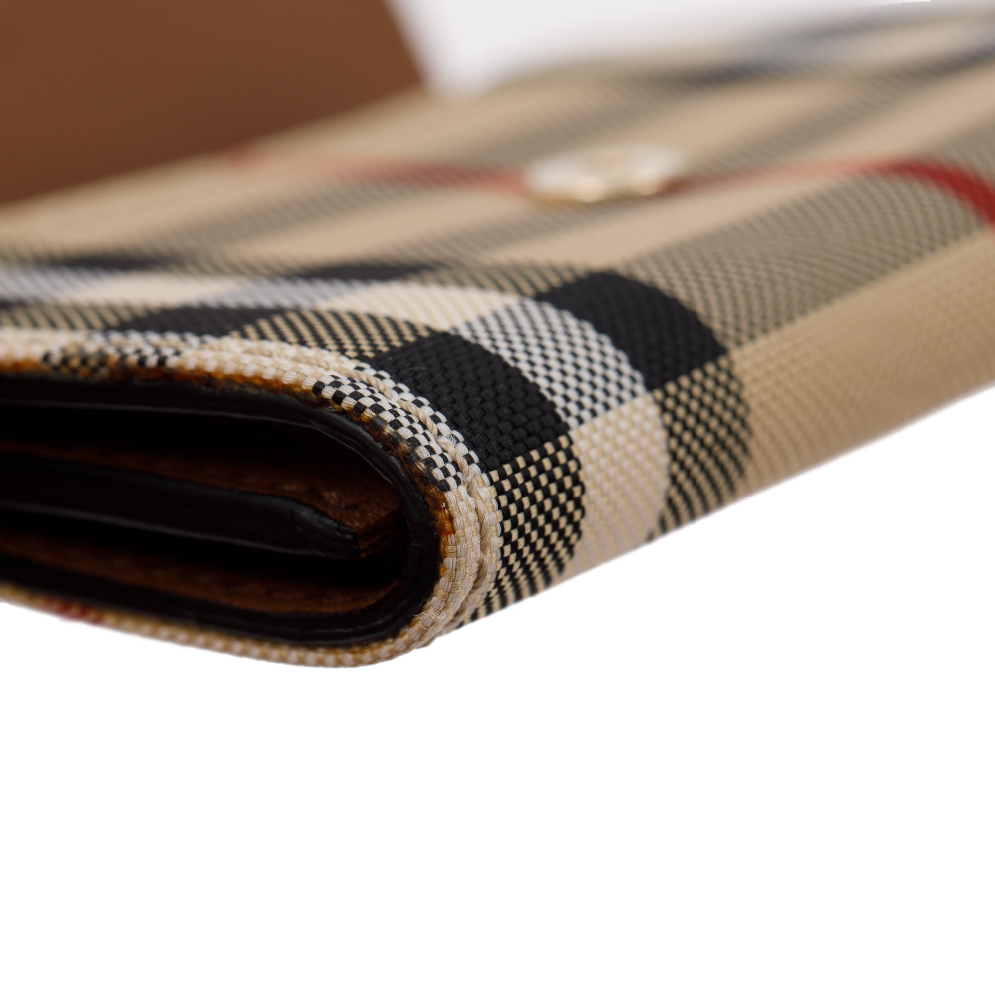 Burberry Vintage Check Flap Card Case Wallet