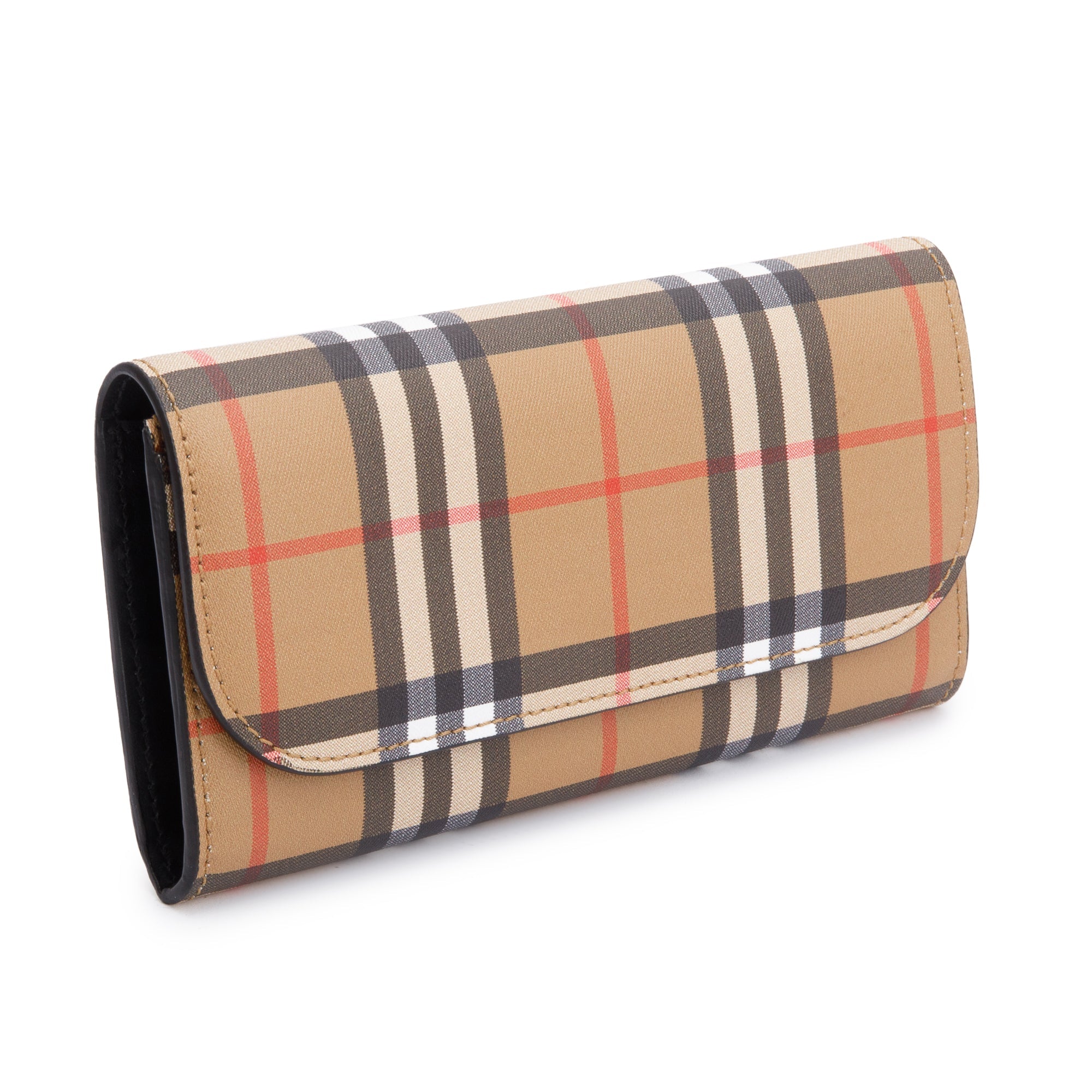 Burberry Vintage Check Halton Continental Wallet w/ Box