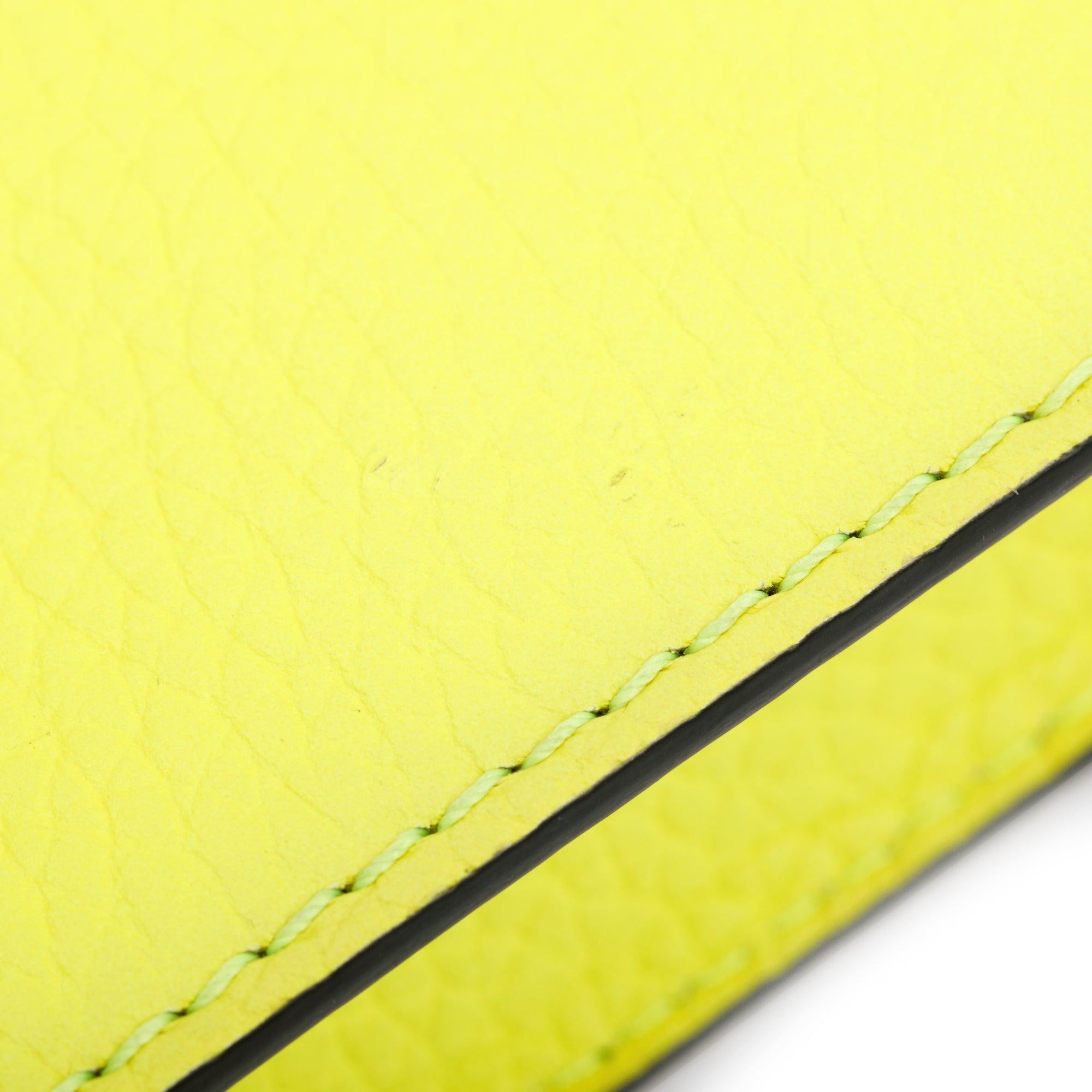 Burberry Yellow Leather Hampshire Crossbody Bag