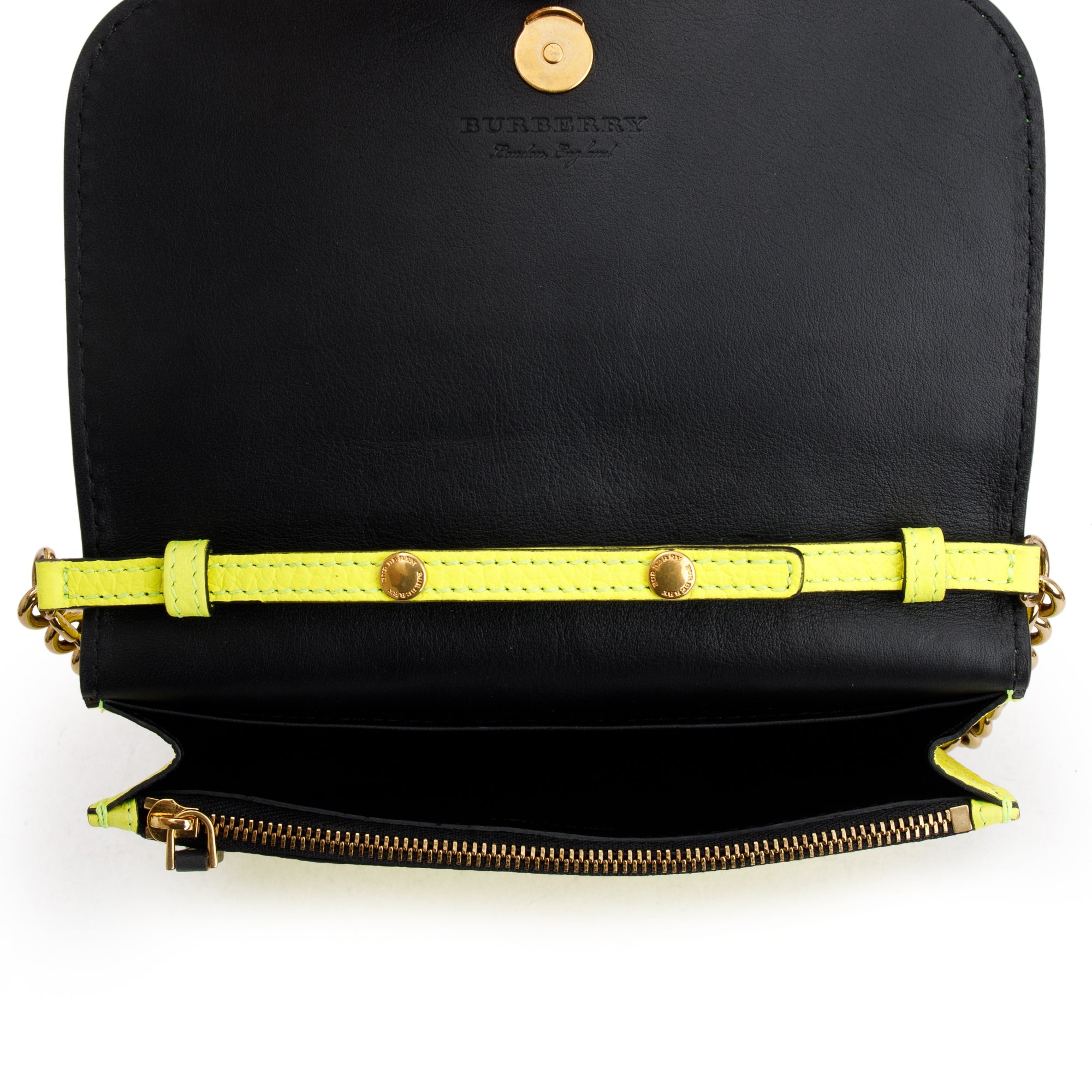 Burberry Yellow Leather Hampshire Crossbody Bag