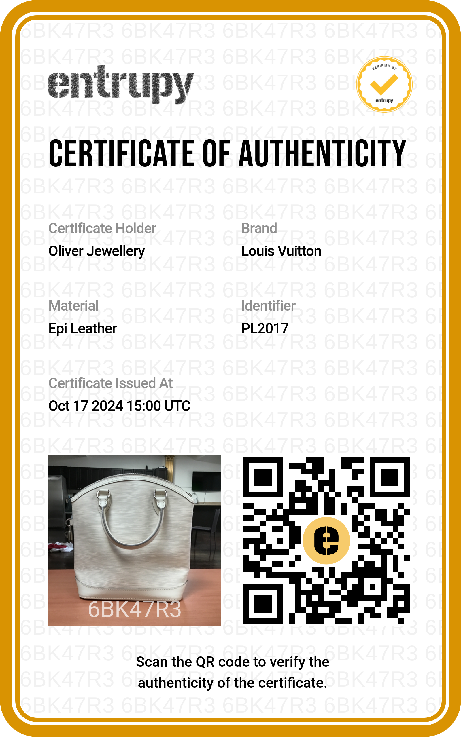 Louis Vuitton White Epi Leather Lockit Vertical