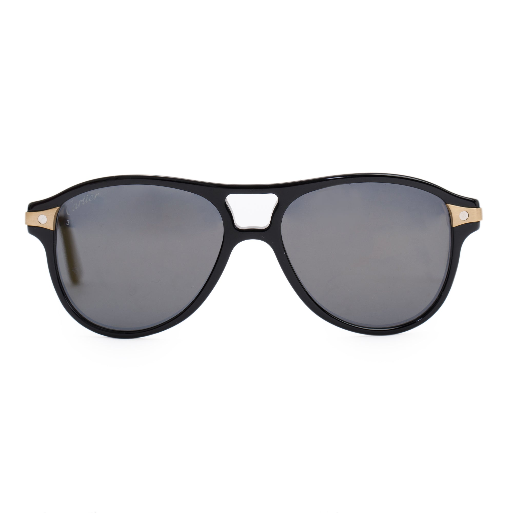 Cartier 145 Santos Aviator Tinted Sunglasses w/ Box & Case